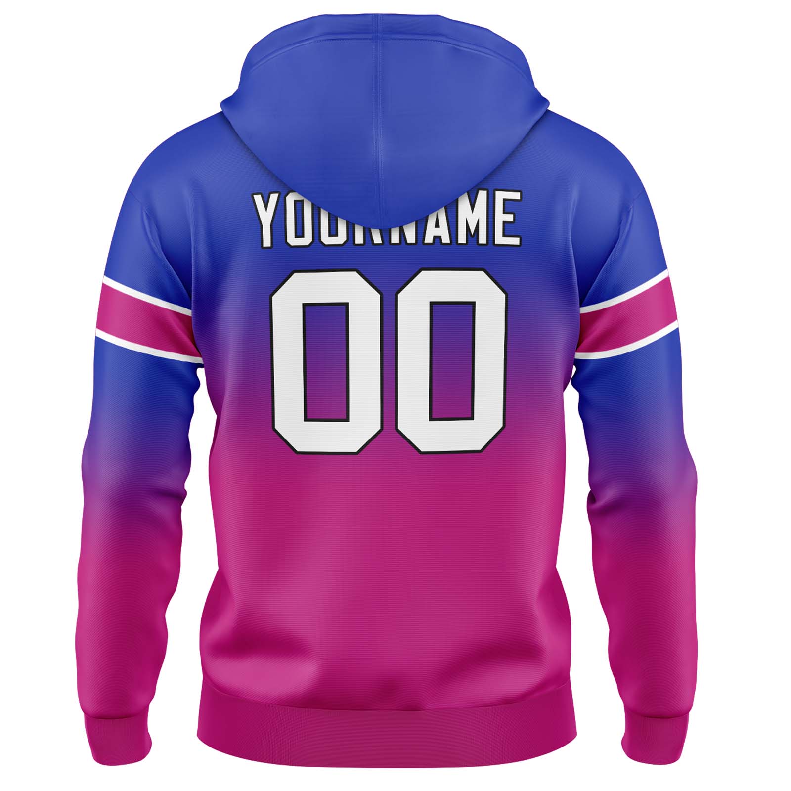 Custom Royal Rose Gradient Hoodie for Women Men and Youths Personalized Pullover Football Sweatshirt
