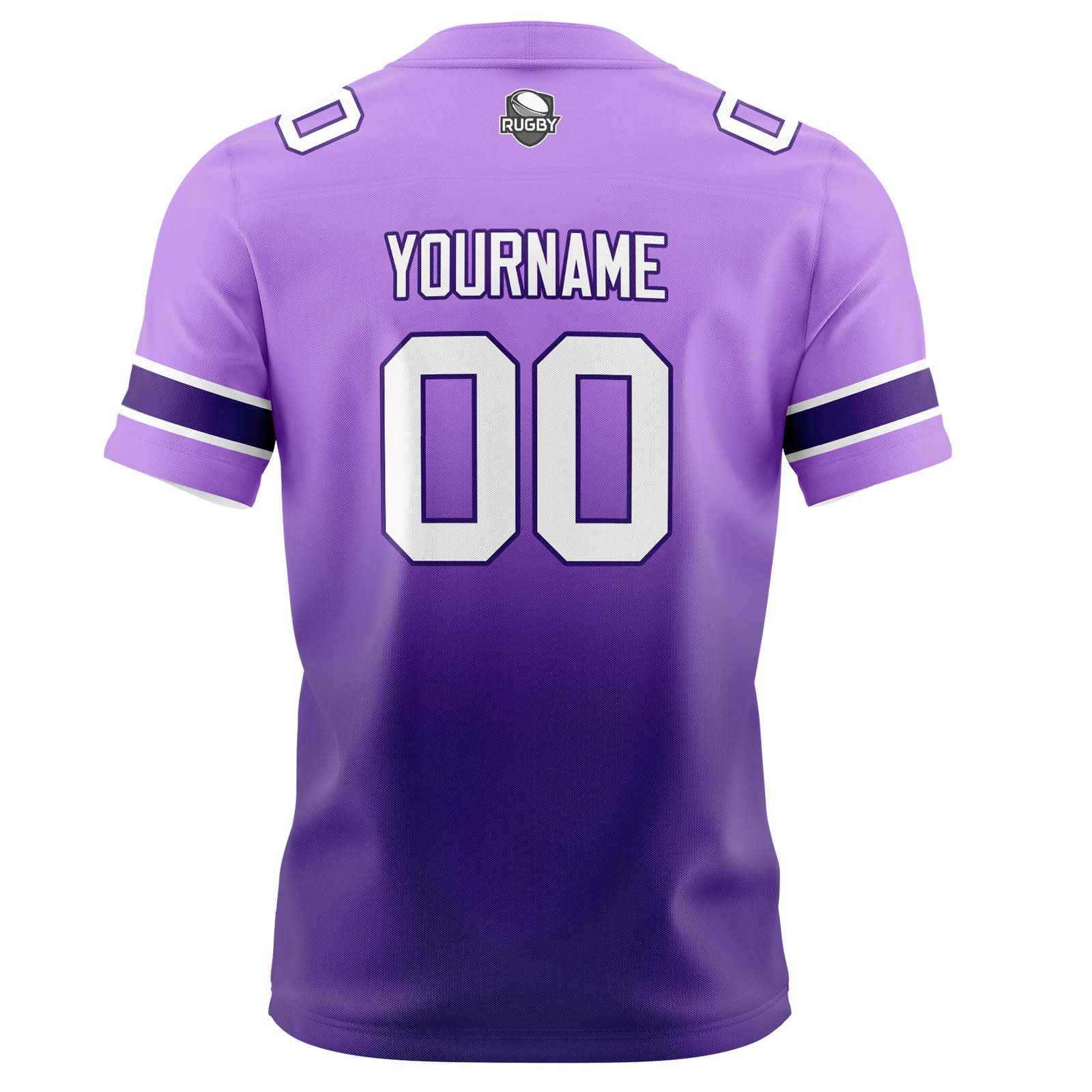 Custom Purple Gradient Football Jerseys Personalized Name Number Logo