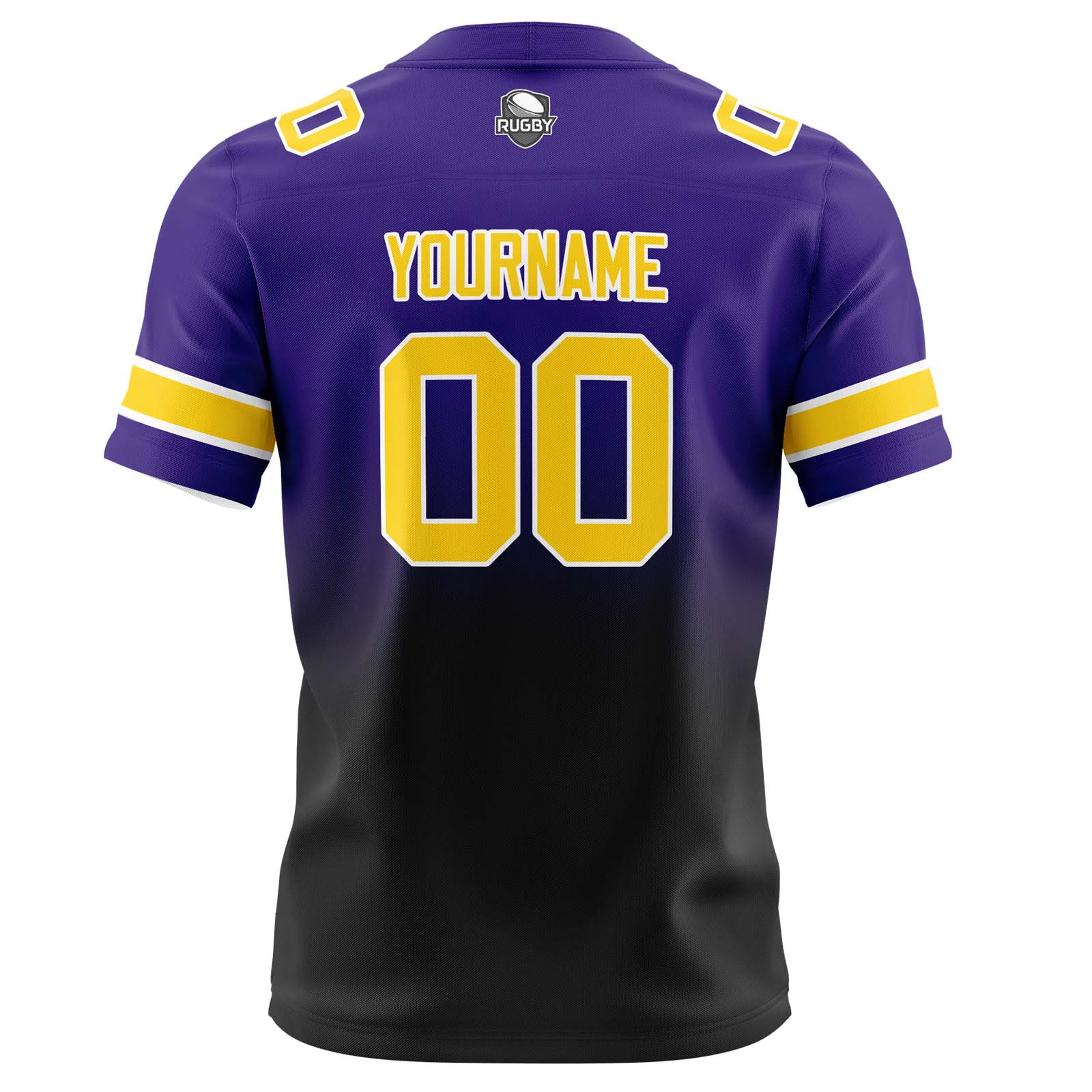 Custom Purple Gradient Football Jerseys Personalized Name Number Logo