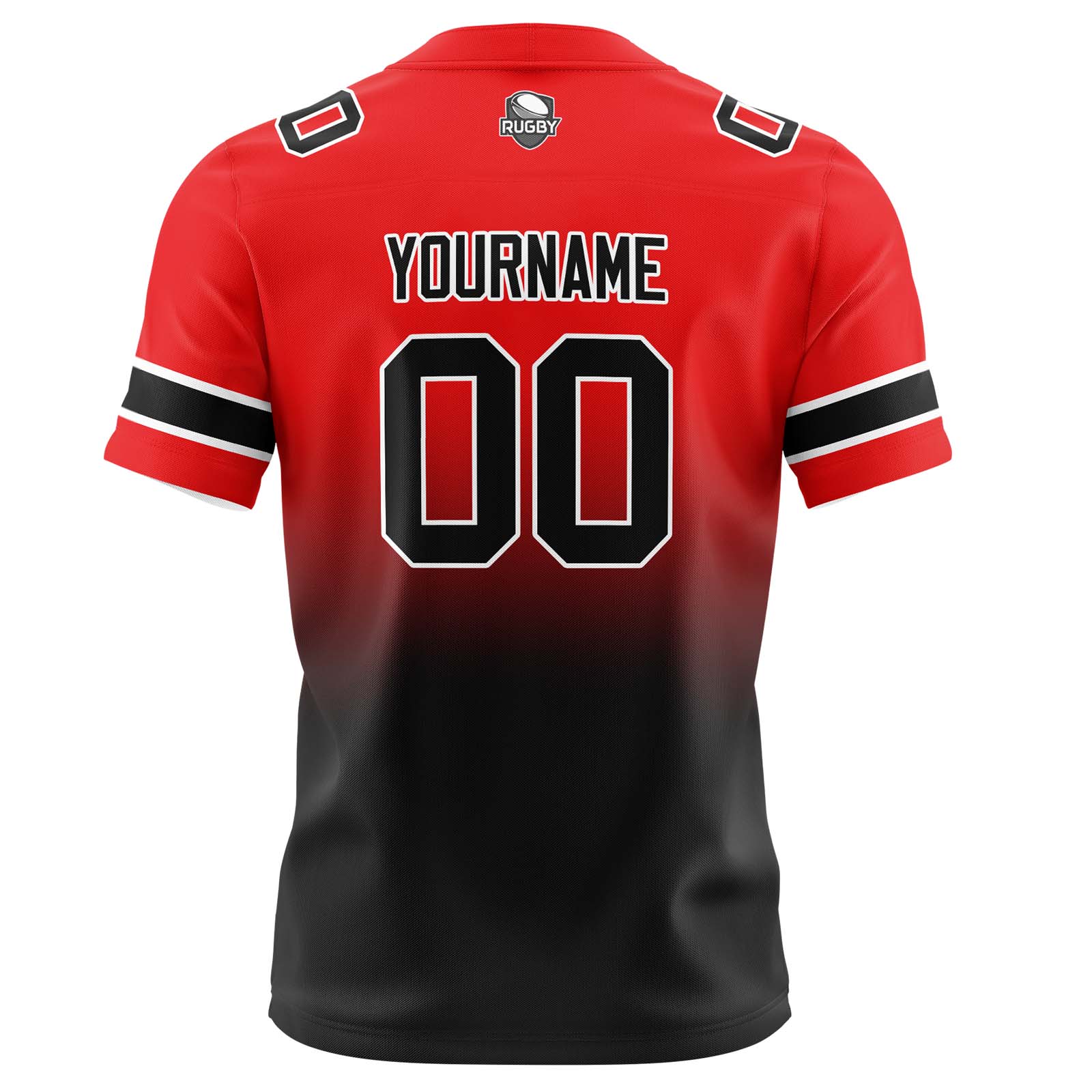 Custom Red&Black Football Jerseys Personalized Name Number Logo