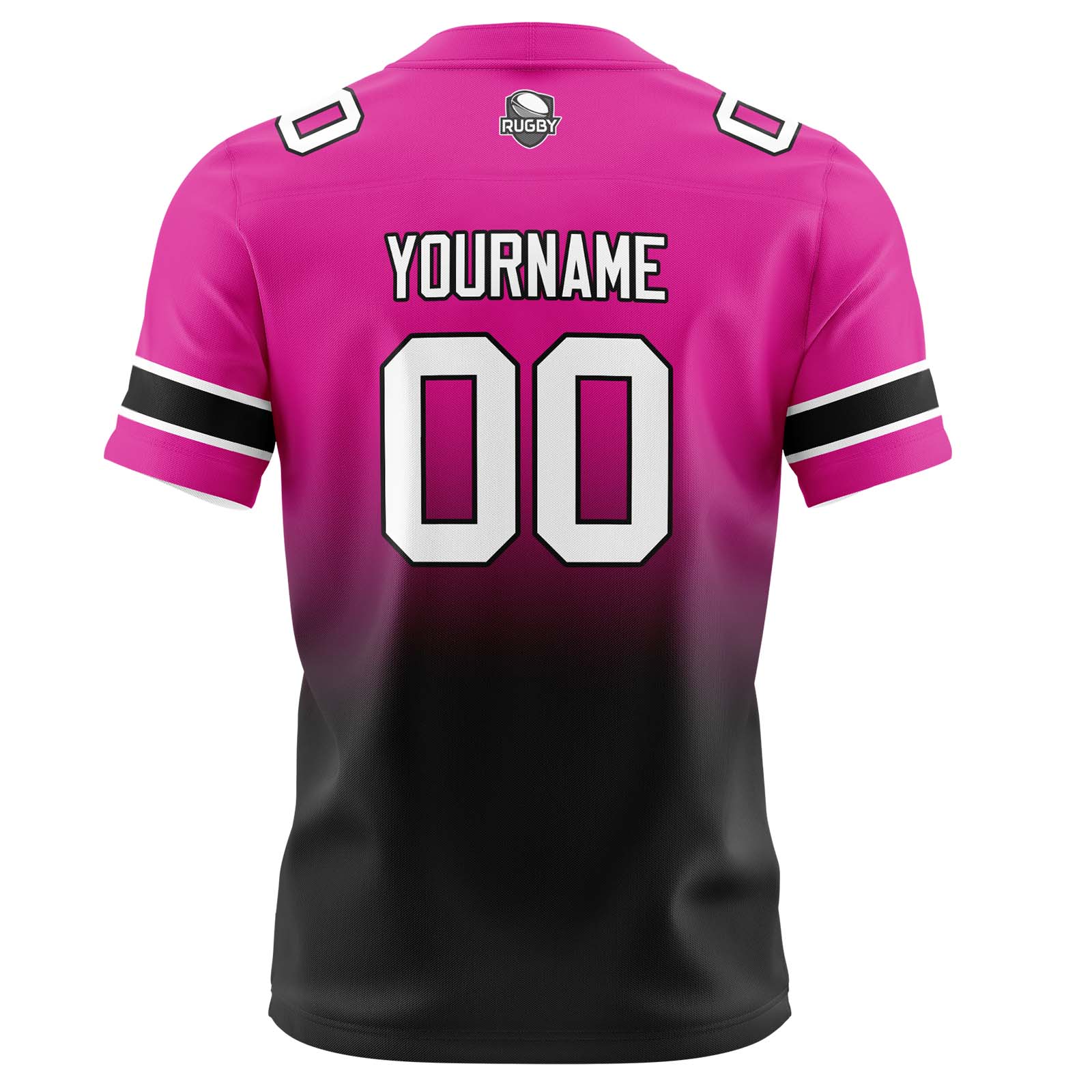 Custom Rose&Black Football Jerseys Personalized Name Number Logo