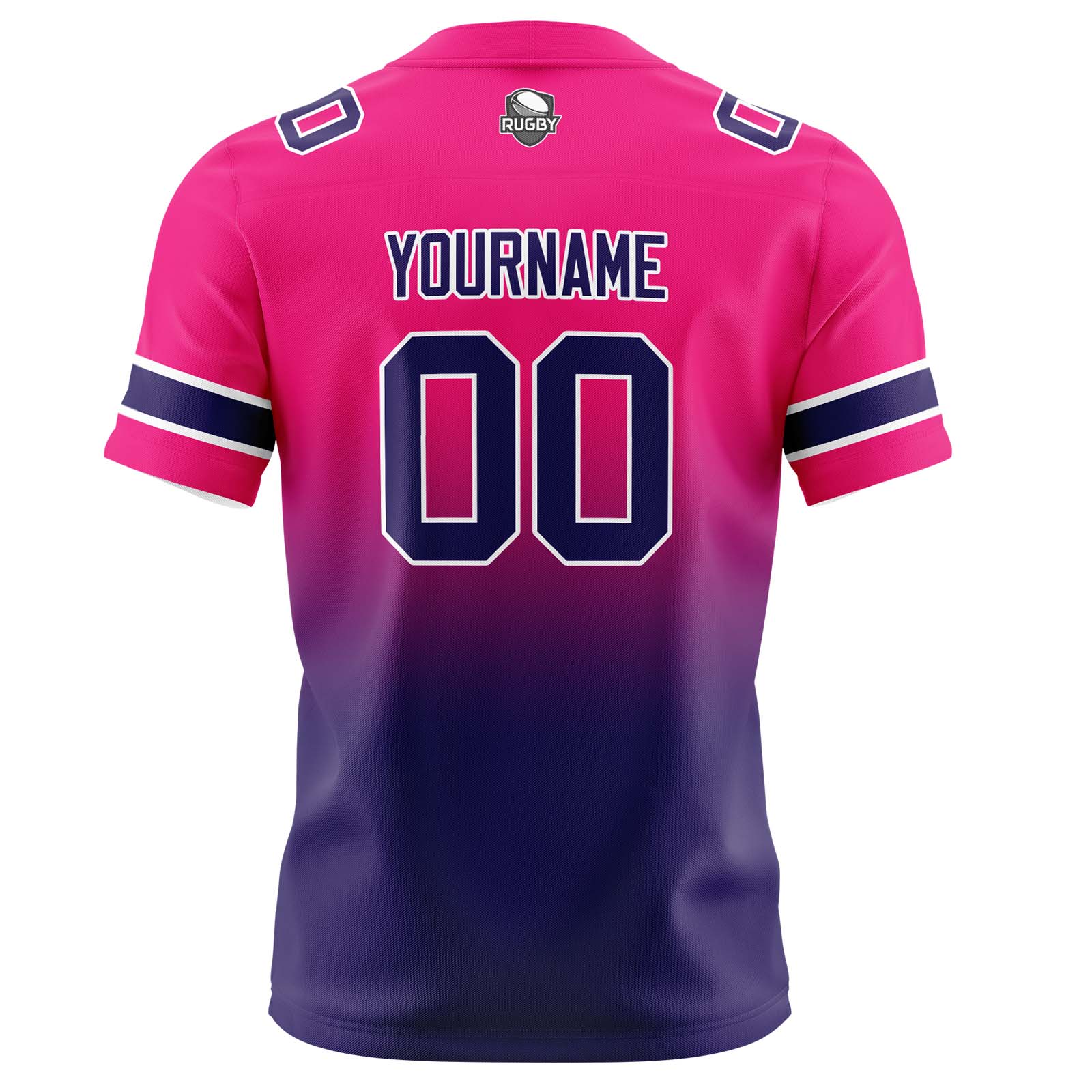Custom Rose&Dark Purple Football Jerseys Personalized Name Number Logo