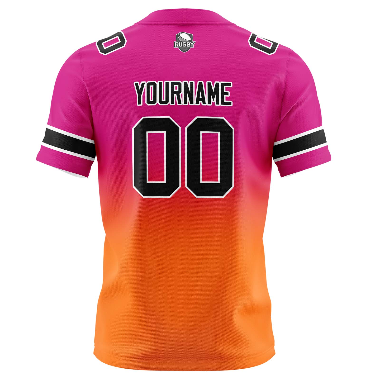 Custom Rose&Orange Football Jerseys Personalized Name Number Logo