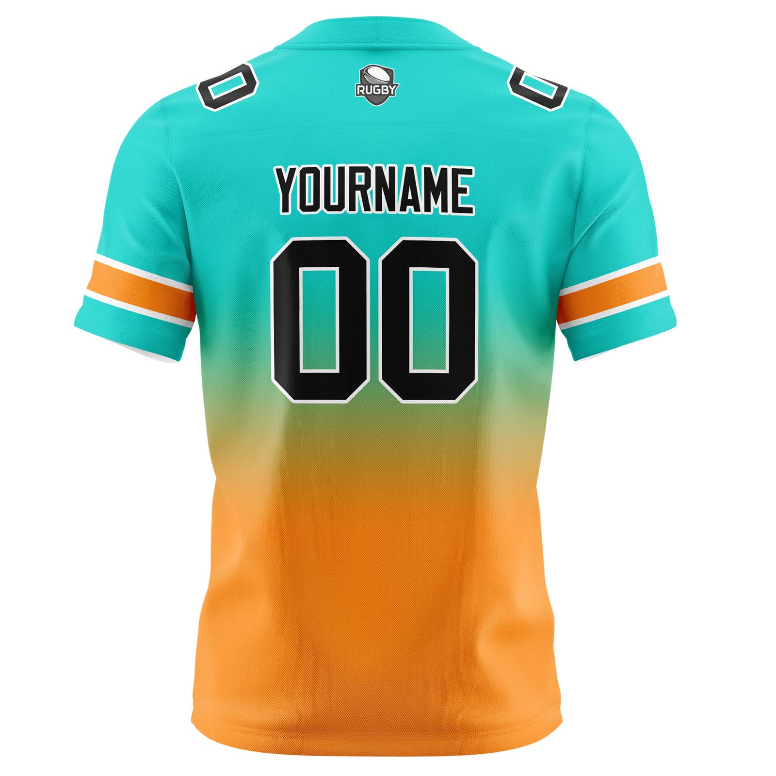 Custom Teal&Orange Jerseys Personalized Name Number Logo