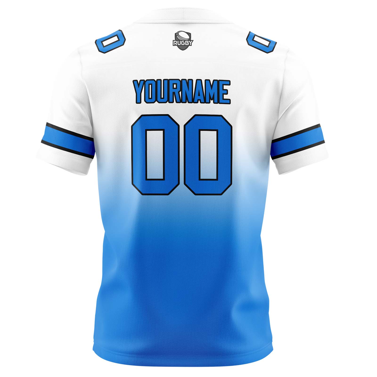 Custom White&Blue Jerseys Personalized Name Number Logo