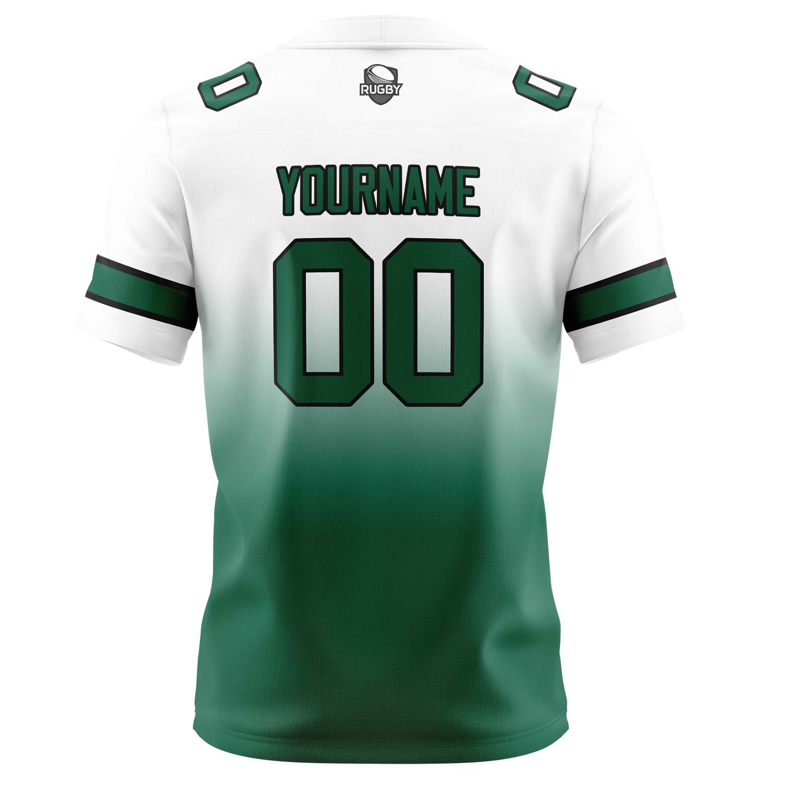 Custom White&Green Jerseys Personalized Name Number Logo