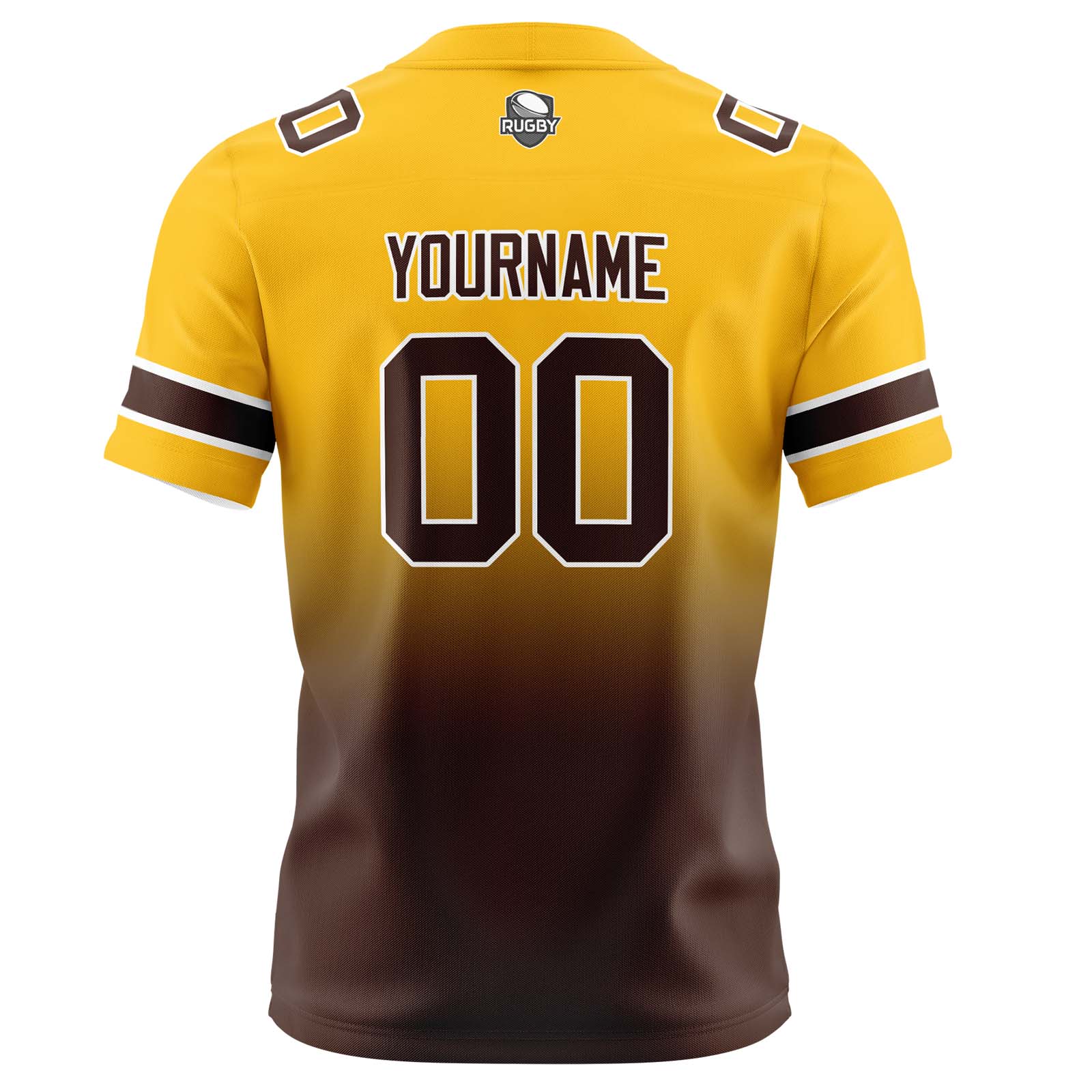 Custom Yellow&Brown Jerseys Personalized Name Number Logo