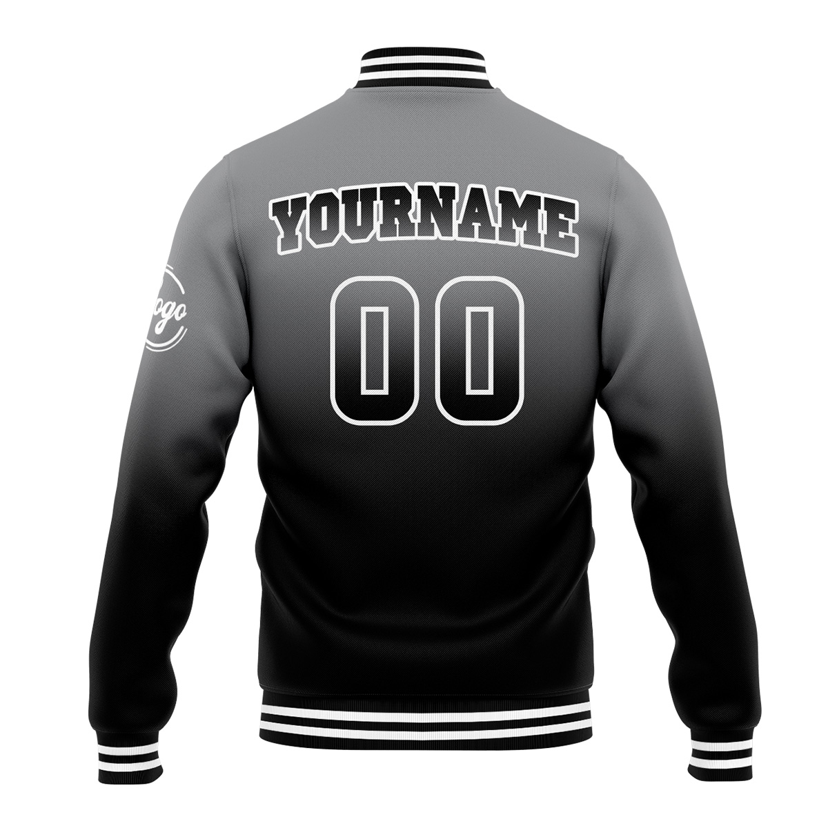 Custom Grey&Black Varsity Jacket for Men Women and Youth with Personalized Letterman Jacket 