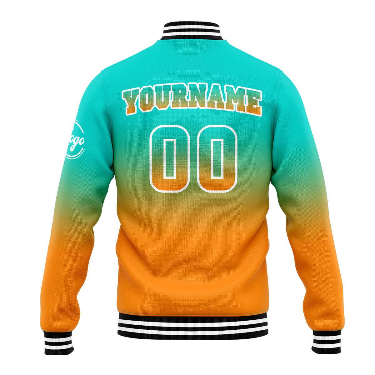 Custom Teal&Orange Varsity Jacket for Men Women and Youth with Personalized Letterman Jacket 