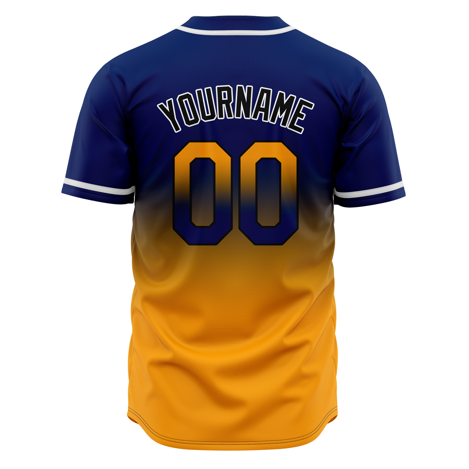 Custom Navy&Orange Gradient Baseball Jerseys Personalized Name Number Logo