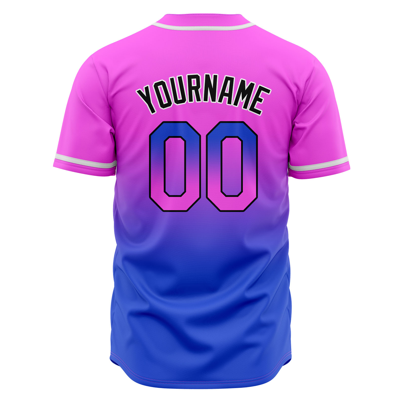 Custom Pink&Blue Gradient Baseball Jerseys Personalized Name Number Logo