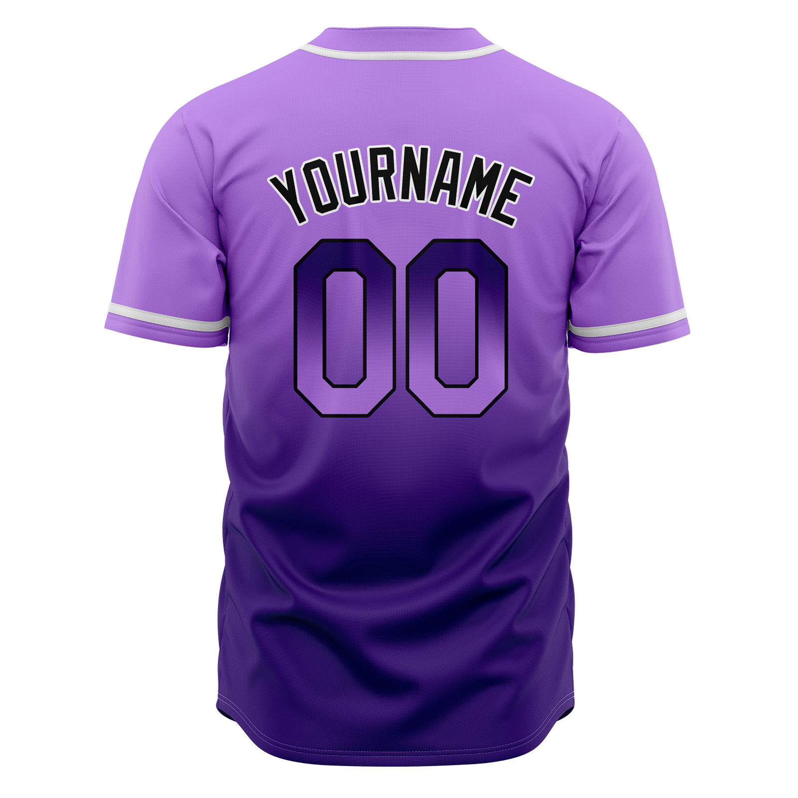 Custom Purple Gradient Baseball Jerseys Personalized Name Number Logo