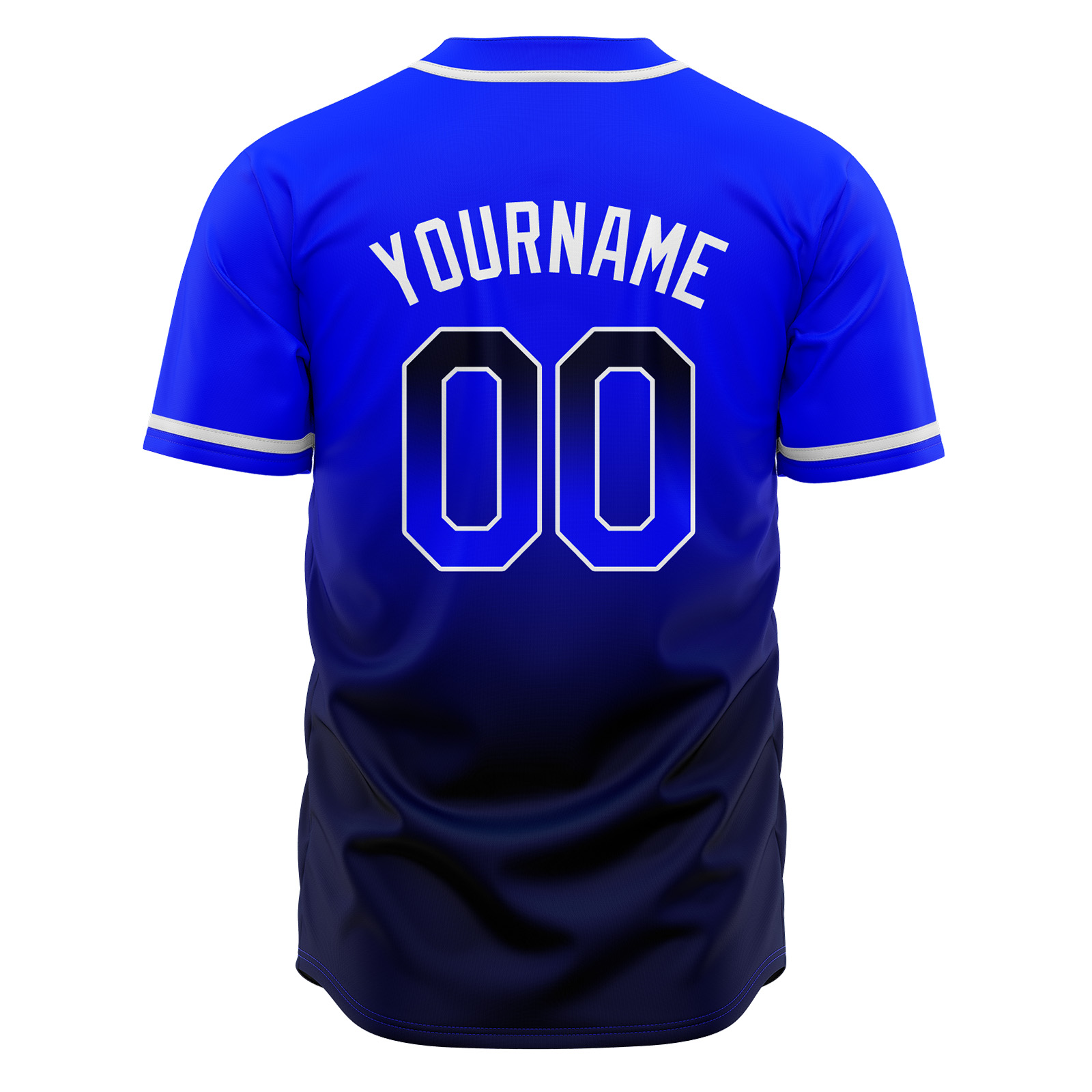 Custom Royal&Navy Gradient Baseball Jerseys Personalized Name Number Logo