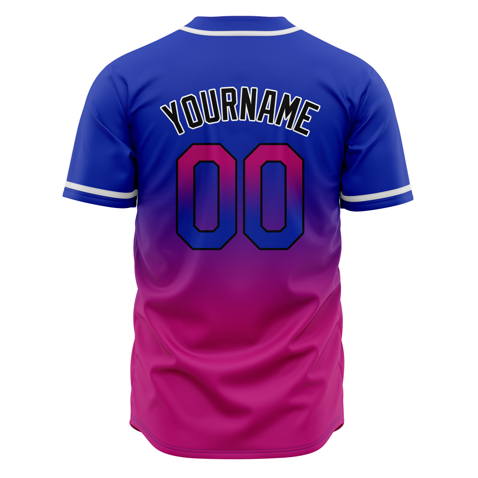 Custom Royal&Rose Gradient Baseball Jerseys Personalized Name Number Logo