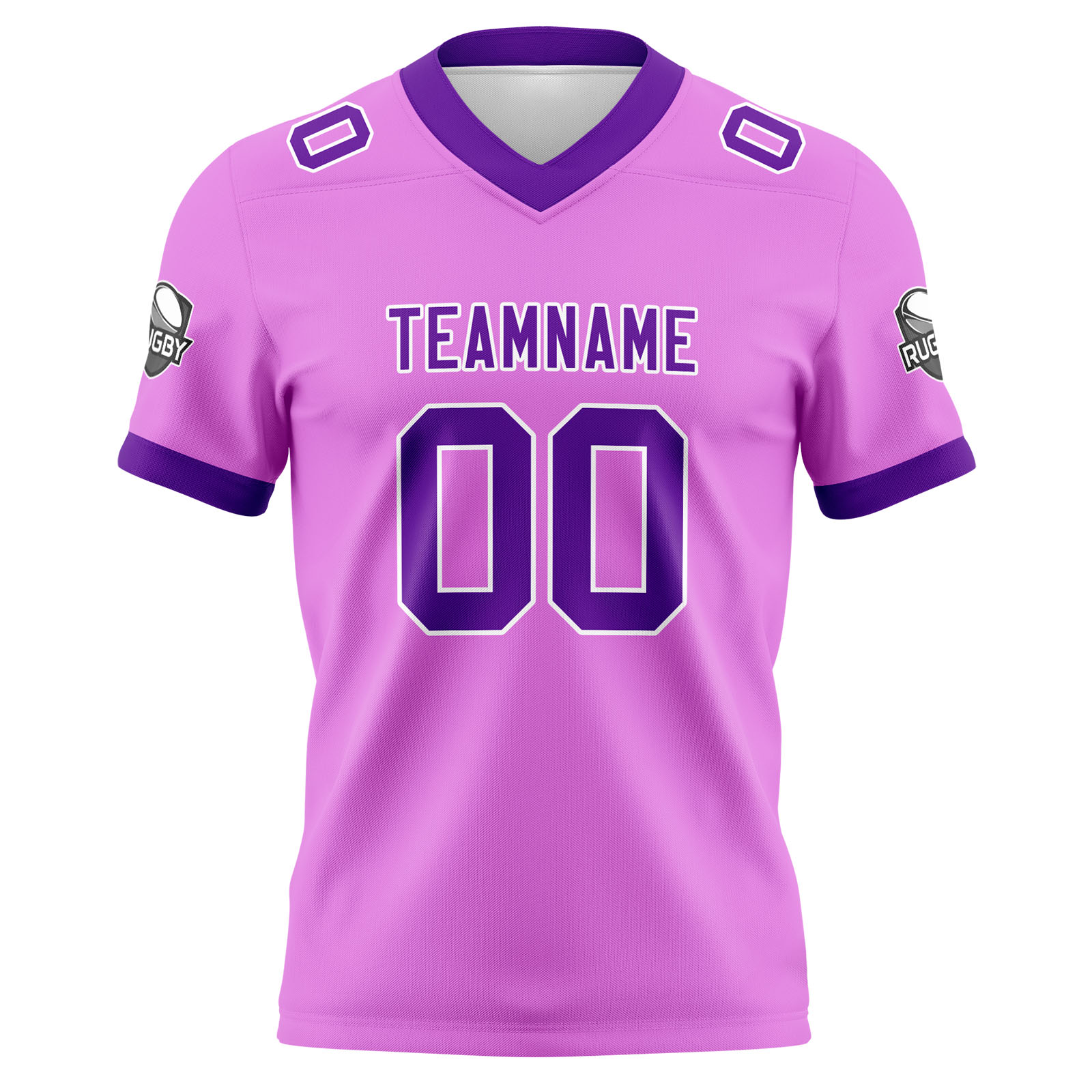 Custom Pink Purple Football Jersey Personalized Football Shirts for Men Printed Team Name Number Logo