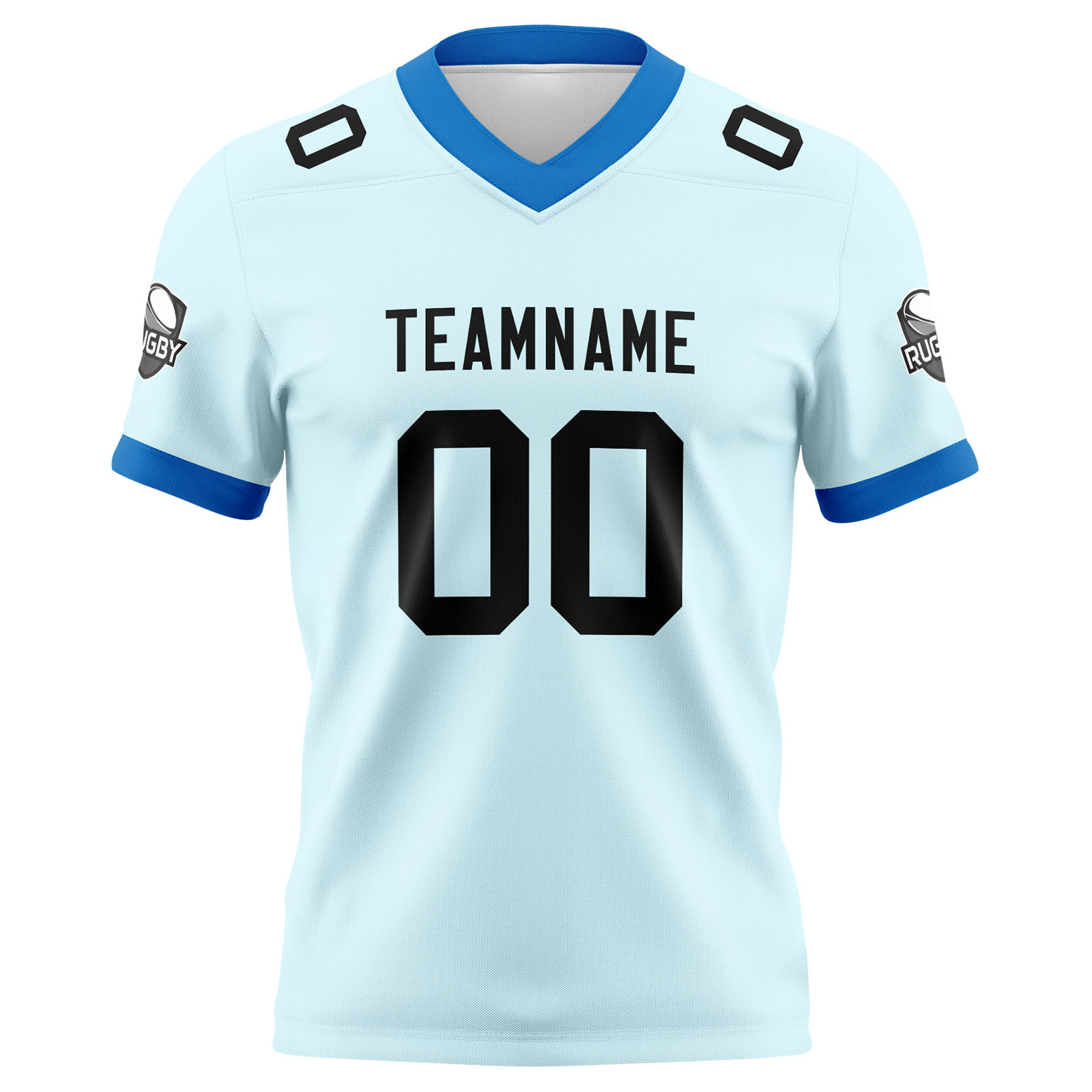 Custom Cyan Black Football Jersey Personalized Football Shirts for Men Printed Team Name Number Logo