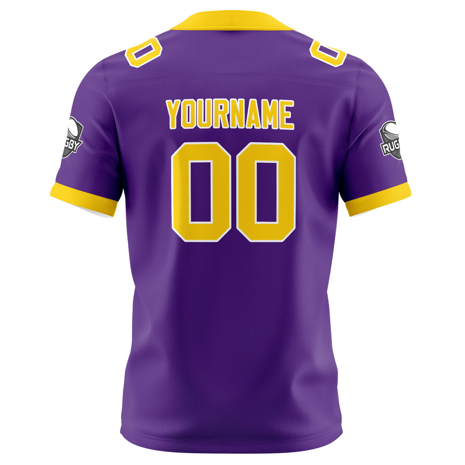 Custom Purple Yellow Football Jersey Personalized Football Shirts for Men Printed Team Name Number Logo