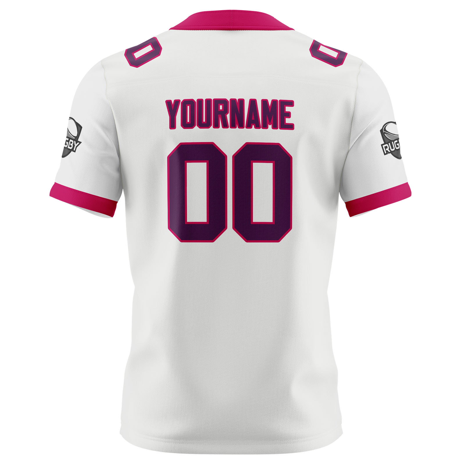 Custom White Pink Football Jersey Personalized Football Shirts for Men Printed Team Name Number Logo