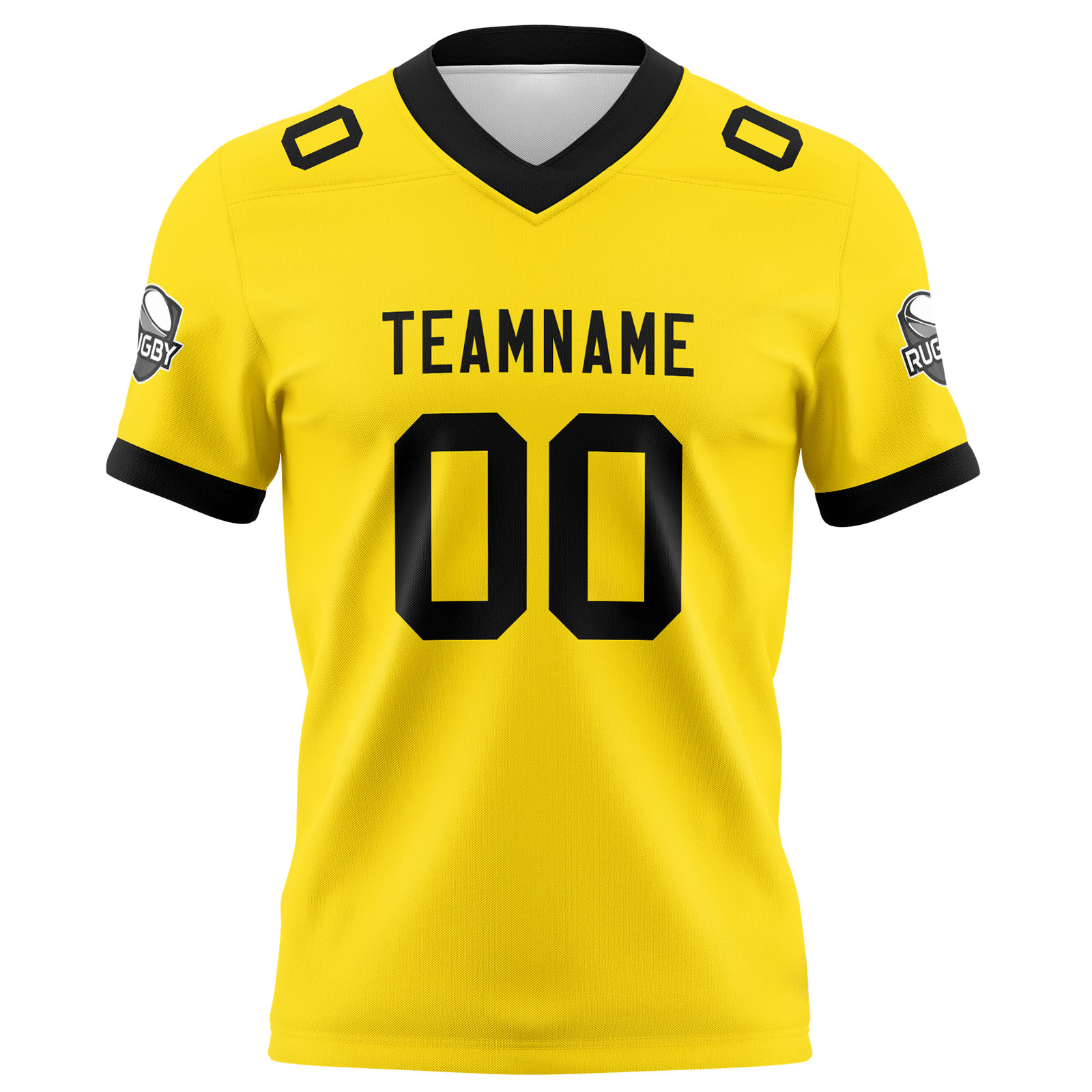 Custom Yellow Black Football Jersey Personalized Football Shirts for Men Printed Team Name Number Logo