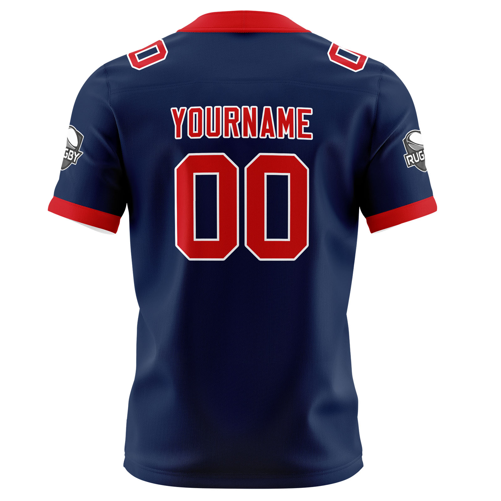 Custom Navy Red Football Jersey Personalized Football Shirts for Men Printed Team Name Number Logo