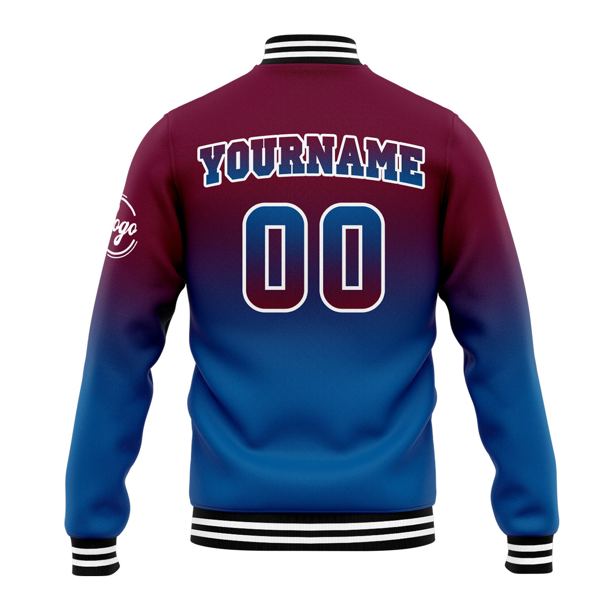 Custom Burgundy&Blue Varsity Jacket for Men Women and Youth with Personalized Letterman Jacket 