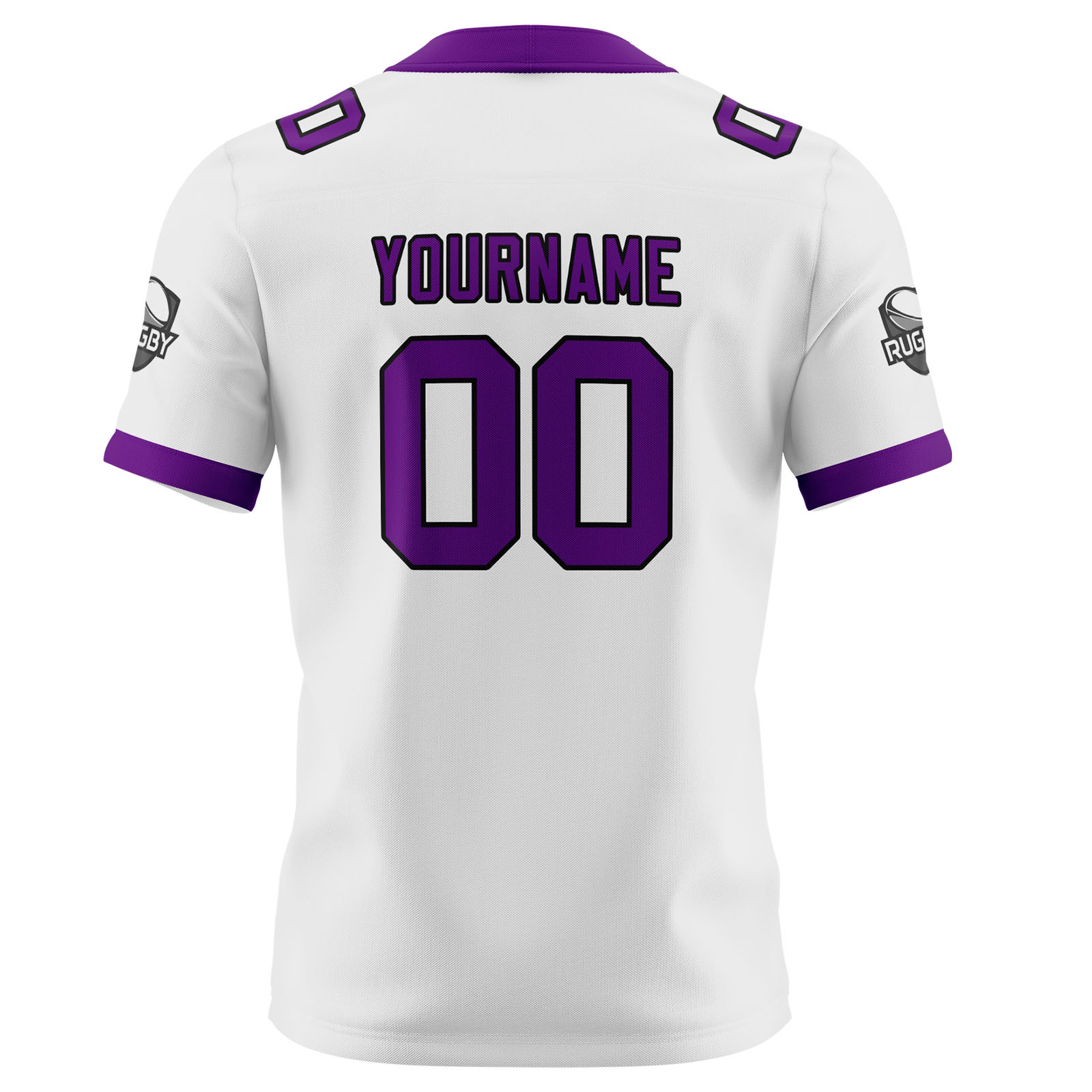 Custom White Purple Football Jersey Personalized Football Shirts for Men Printed Team Name Number Logo