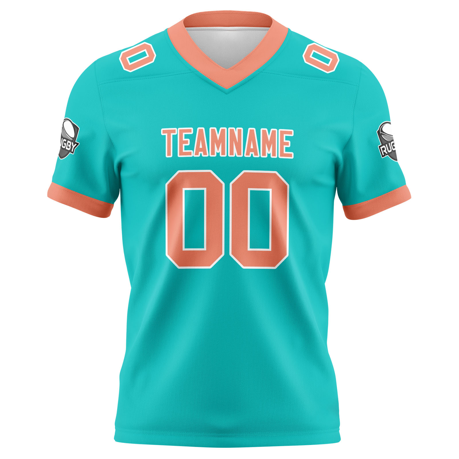 Custom Cyan Pink Football Jersey Personalized Football Shirts for Men Printed Team Name Number Logo
