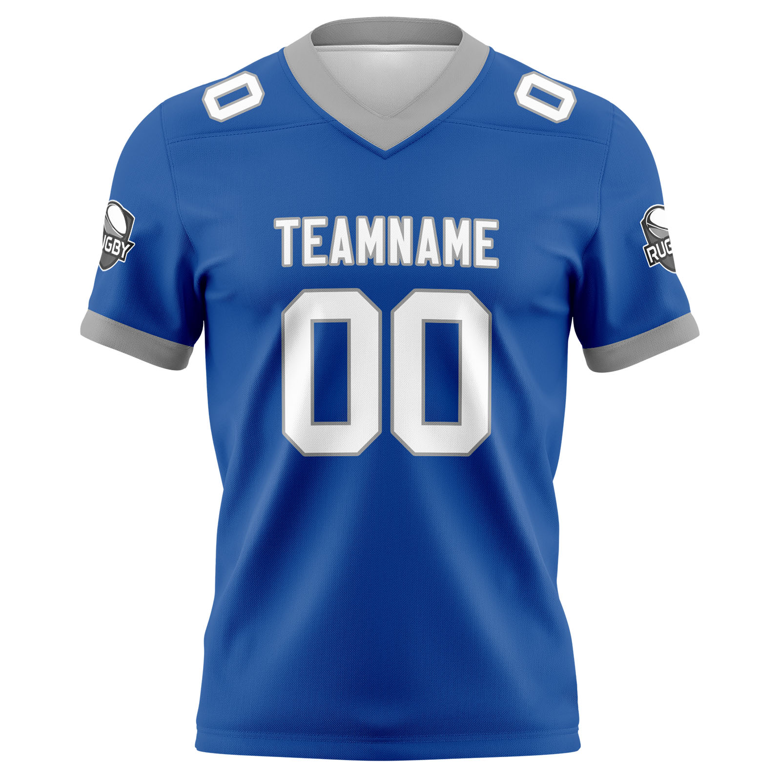 Custom Blue Grey Football Jersey Personalized Football Shirts for Men Printed Team Name Number Logo