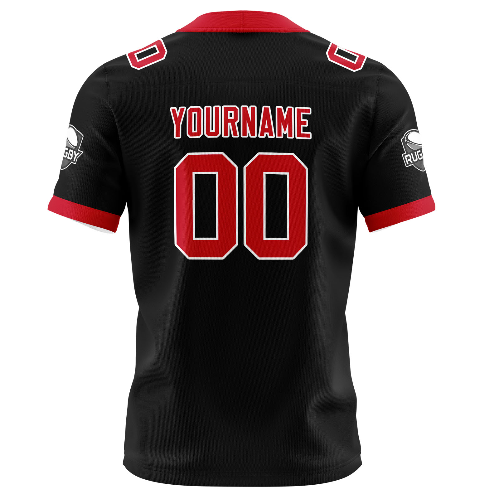 Custom Black Red Football Jersey Personalized Football Shirts for Men Printed Team Name Number Logo