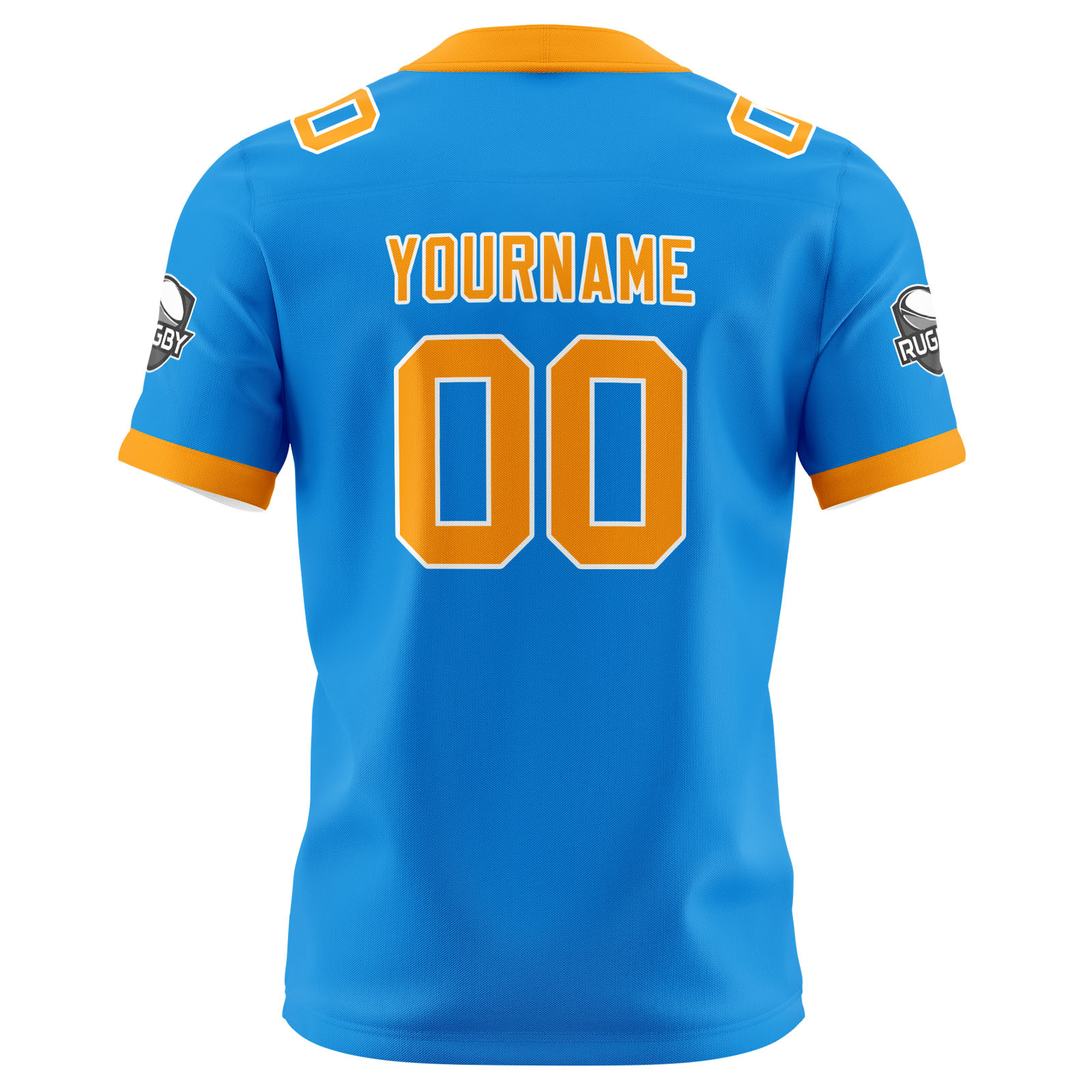 Custom Blue Orange Football Jersey Personalized Football Shirts for Men Printed Team Name Number Logo