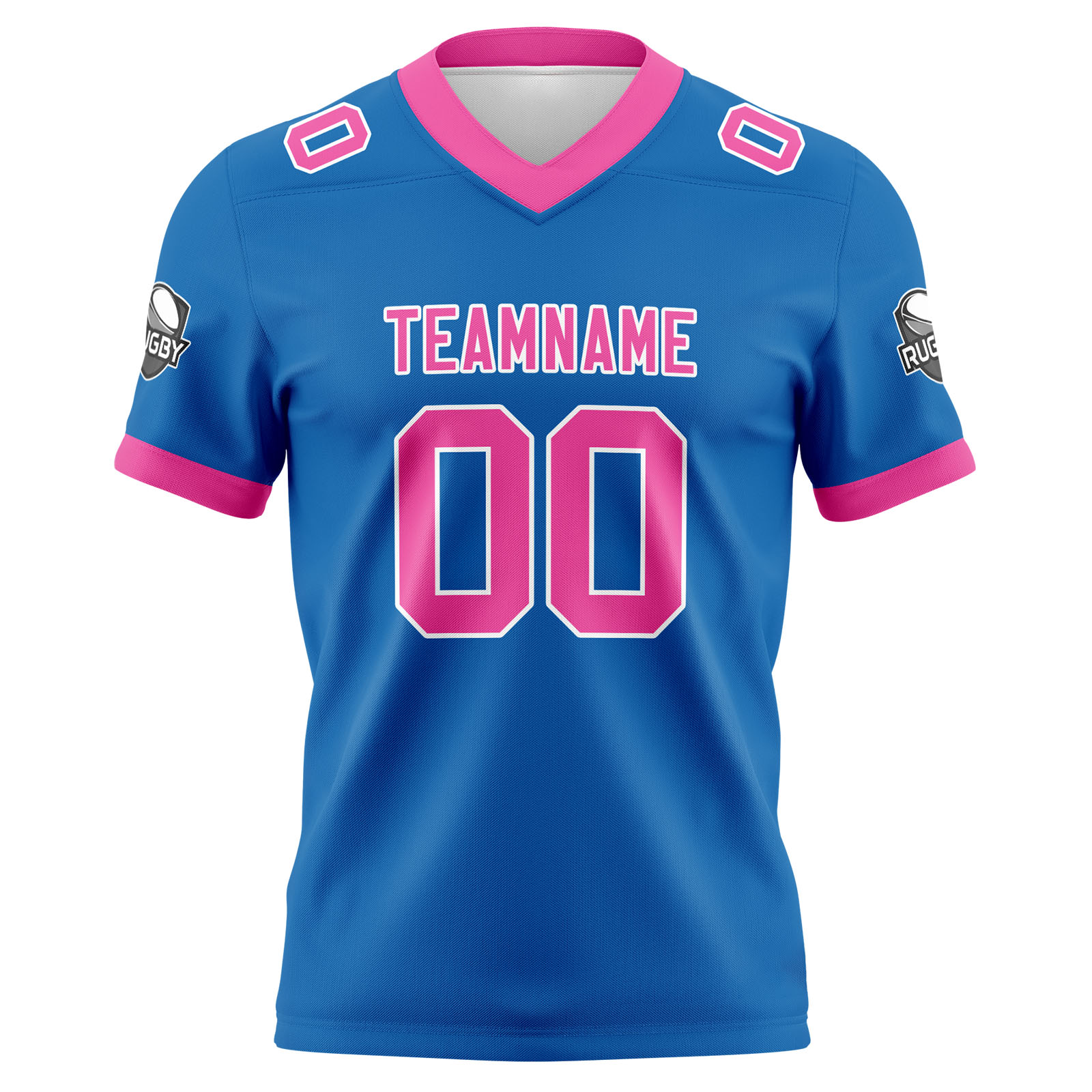 Custom Blue Pink Football Jersey Personalized Football Shirts for Men Printed Team Name Number Logo