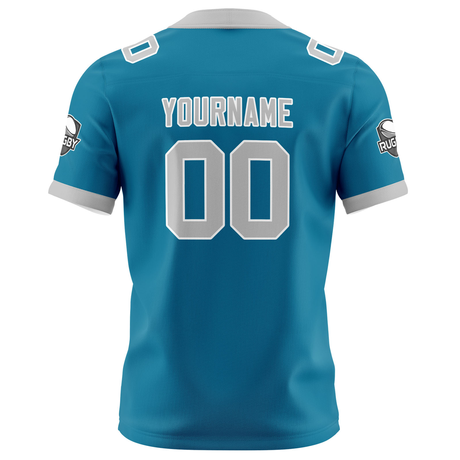 Custom Blue Grey Football Jersey Personalized Football Shirts for Men Printed Team Name Number Logo