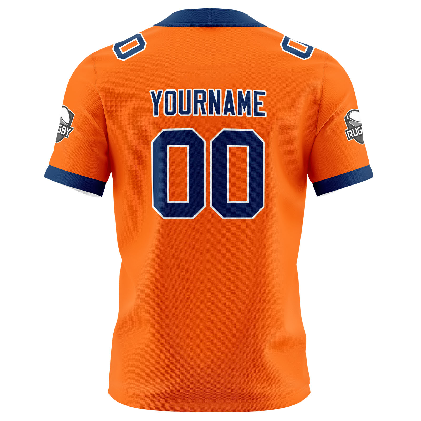 Custom Orange Blue Football Jersey Personalized Football Shirts for Men Printed Team Name Number Logo
