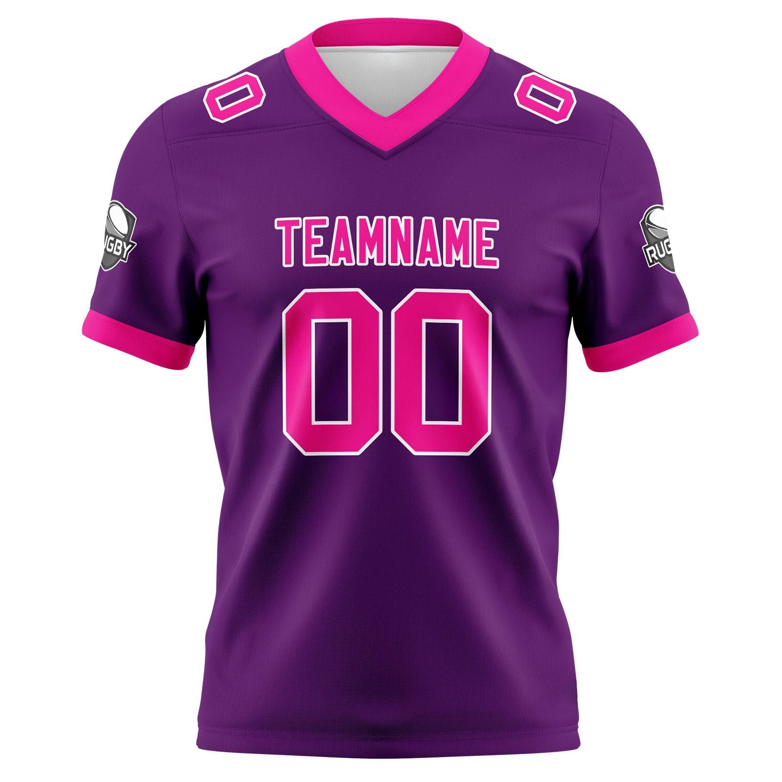 Custom Purple Pink Football Jersey Personalized Football Shirts for Men Printed Team Name Number Logo
