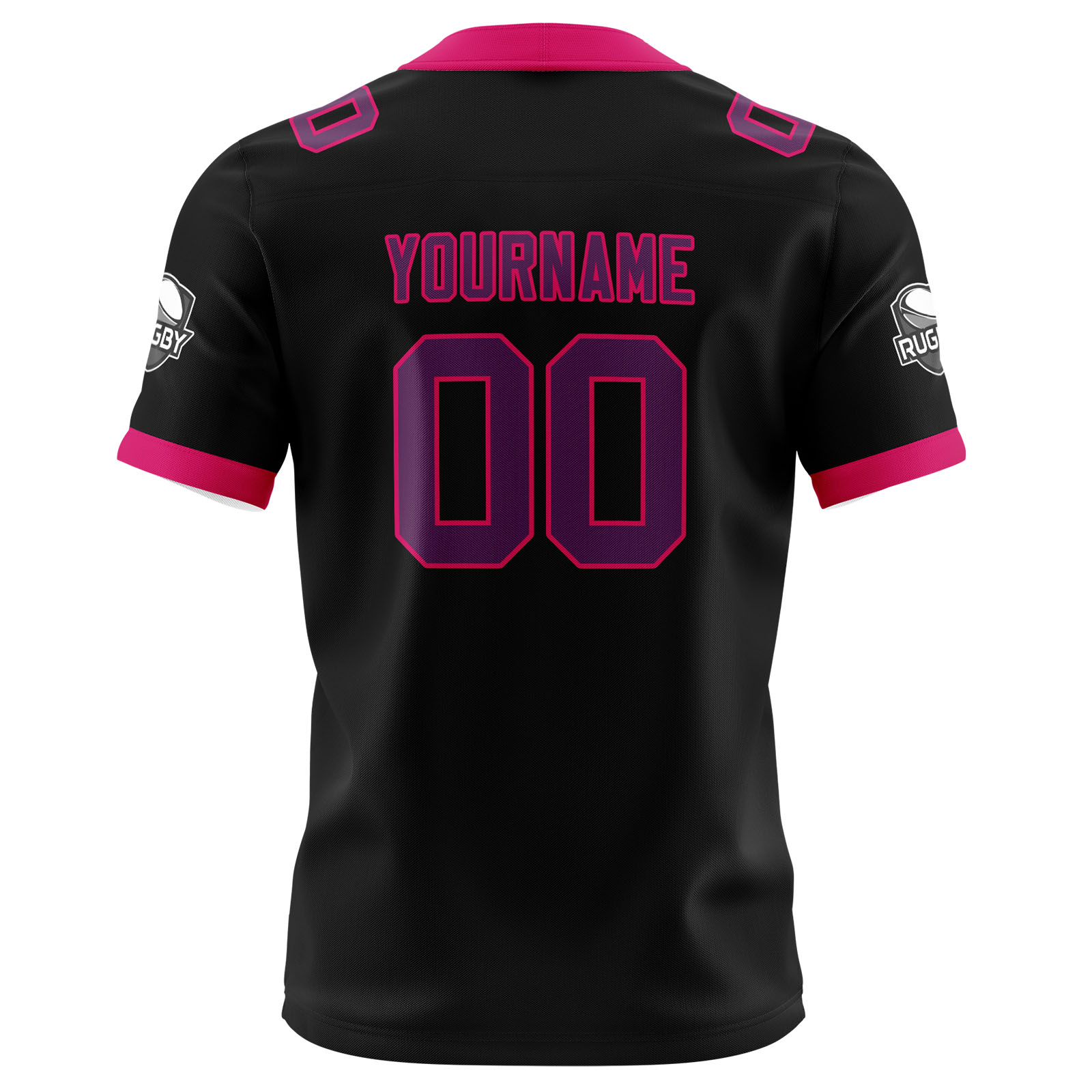 Custom Black Pink Football Jersey Personalized Football Shirts for Men Printed Team Name Number Logo