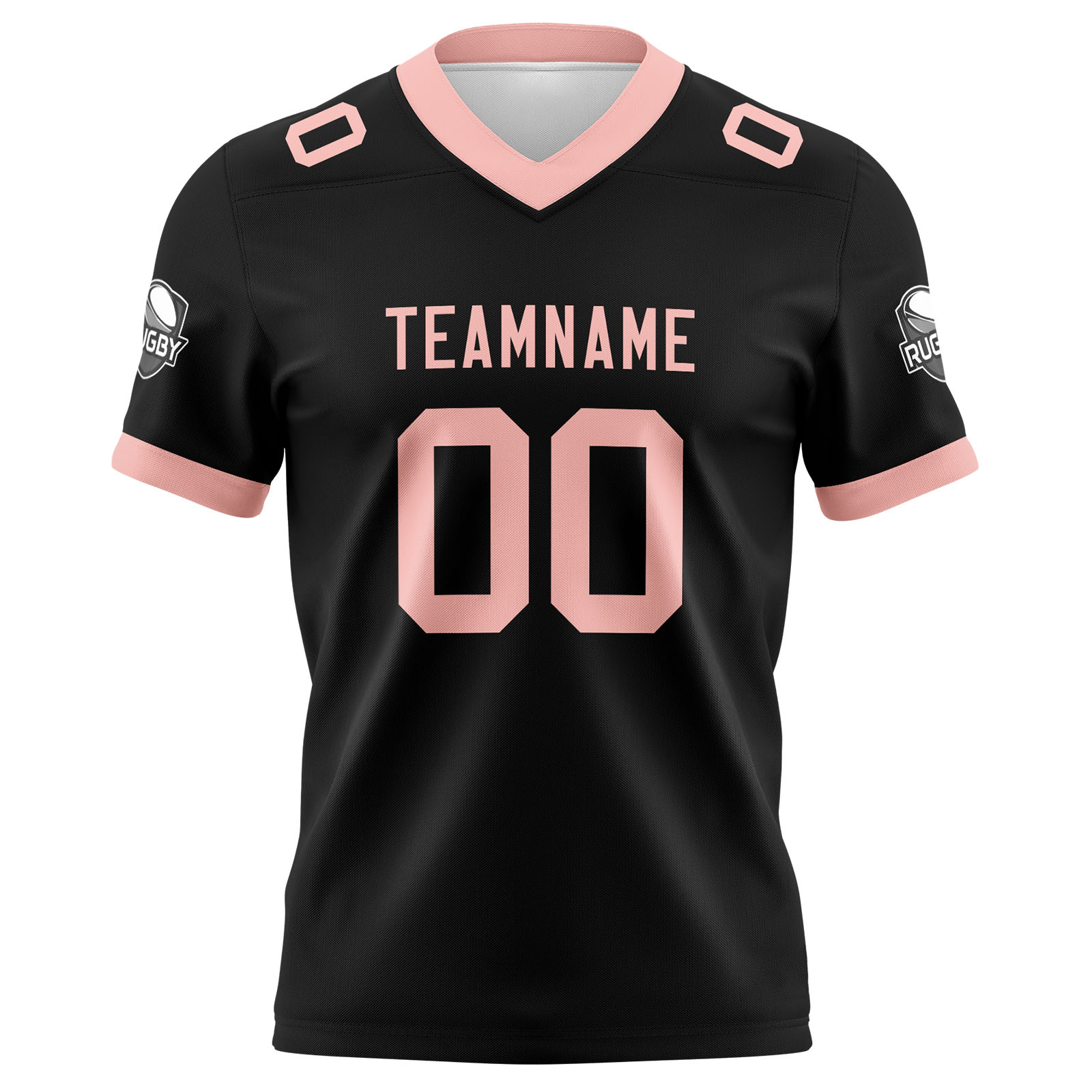 Custom Black Pink Football Jersey Personalized Football Shirts for Men Printed Team Name Number Logo