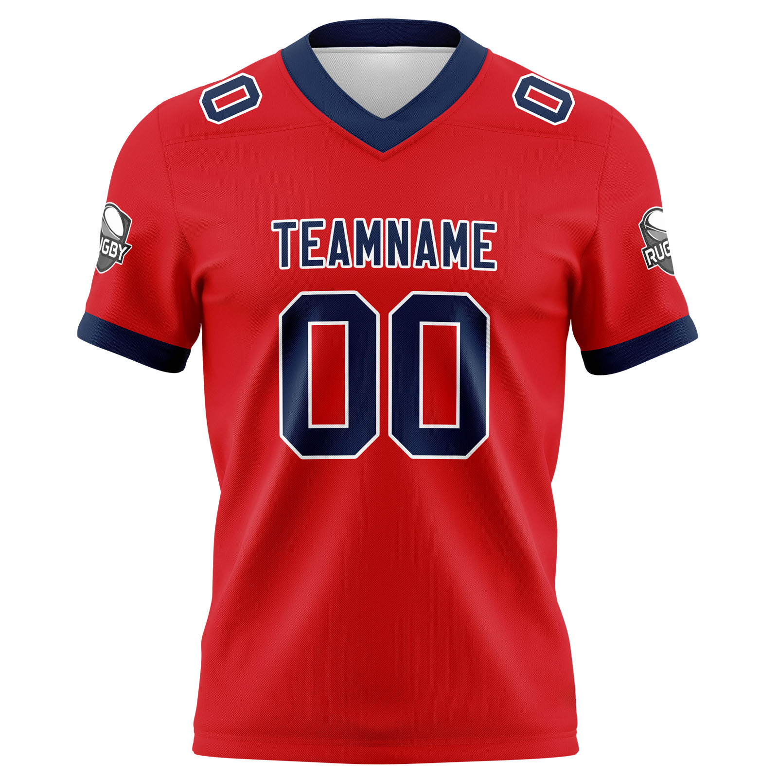 Custom Red Navy Football Jersey Personalized Football Shirts for Men Printed Team Name Number Logo