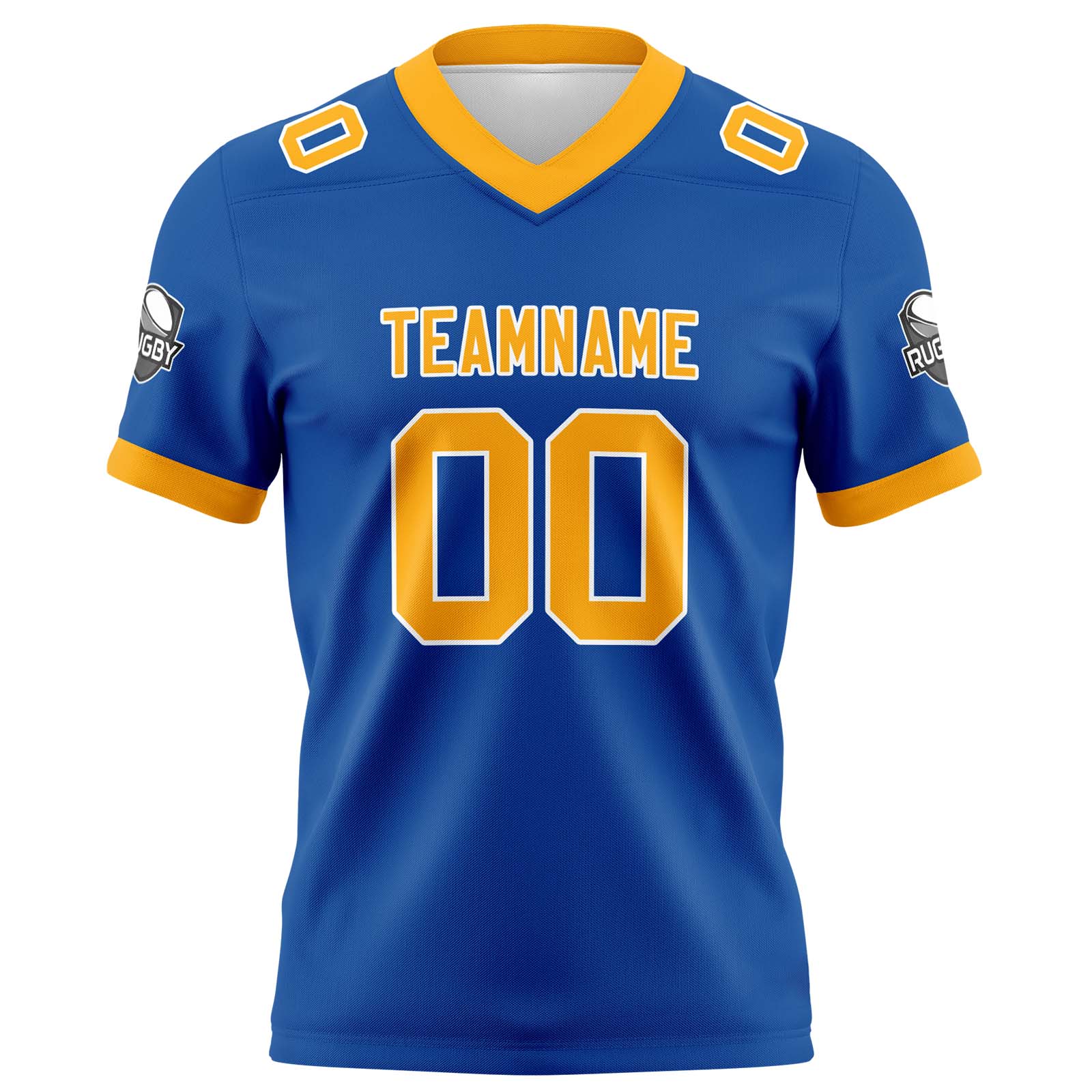 Custom Blue Yellow Football Jersey Personalized Football Shirts for Men Printed Team Name Number Logo