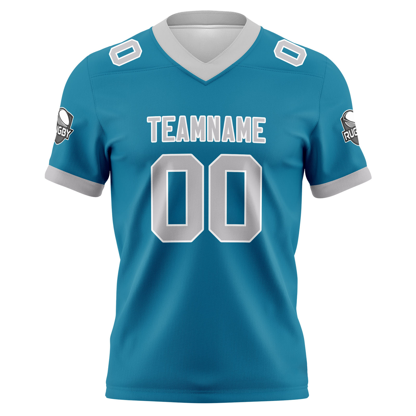 Custom Blue Grey Football Jersey Personalized Football Shirts for Men Printed Team Name Number Logo
