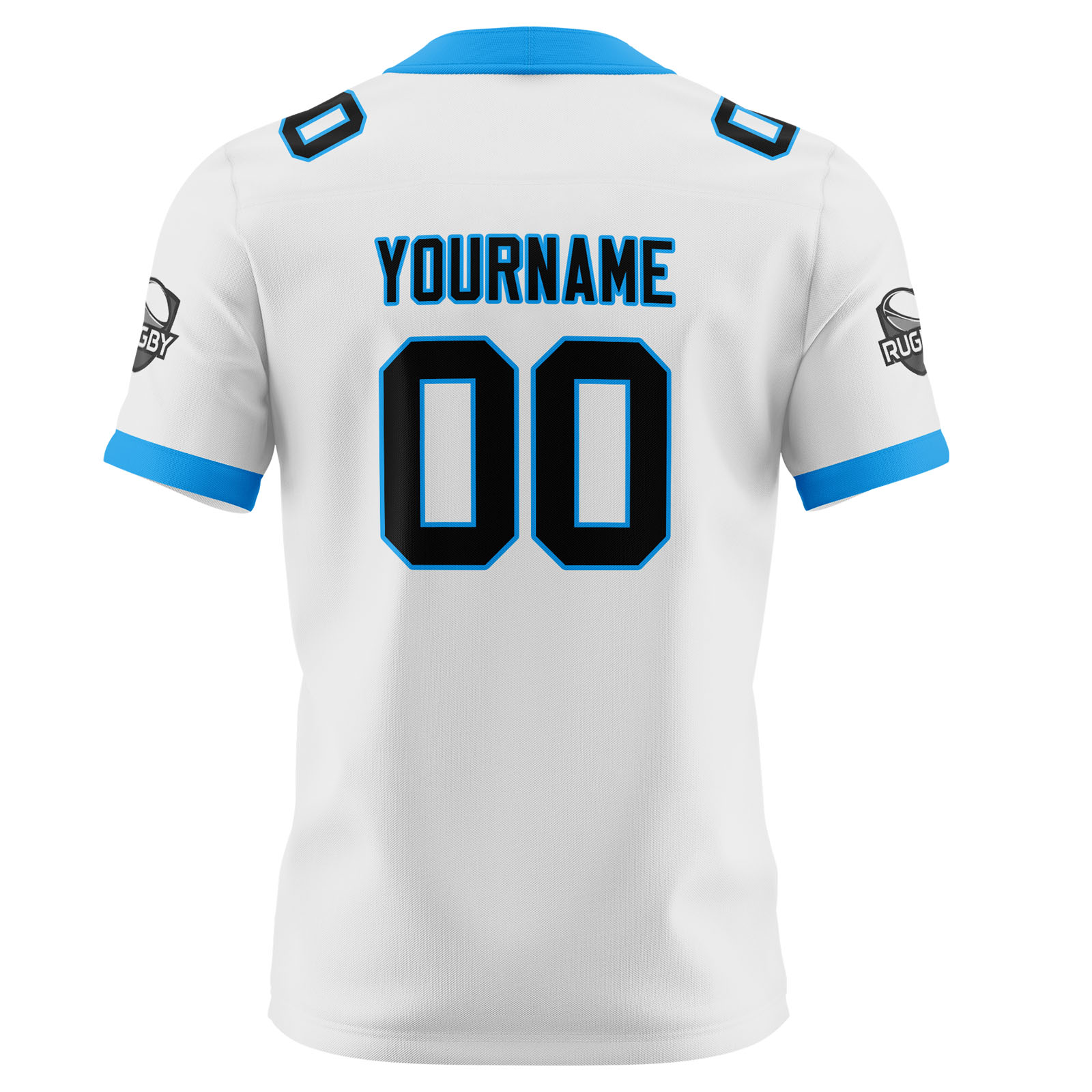 Custom White Blue Black Football Jersey Personalized Football Shirts for Men Printed Team Name Number Logo
