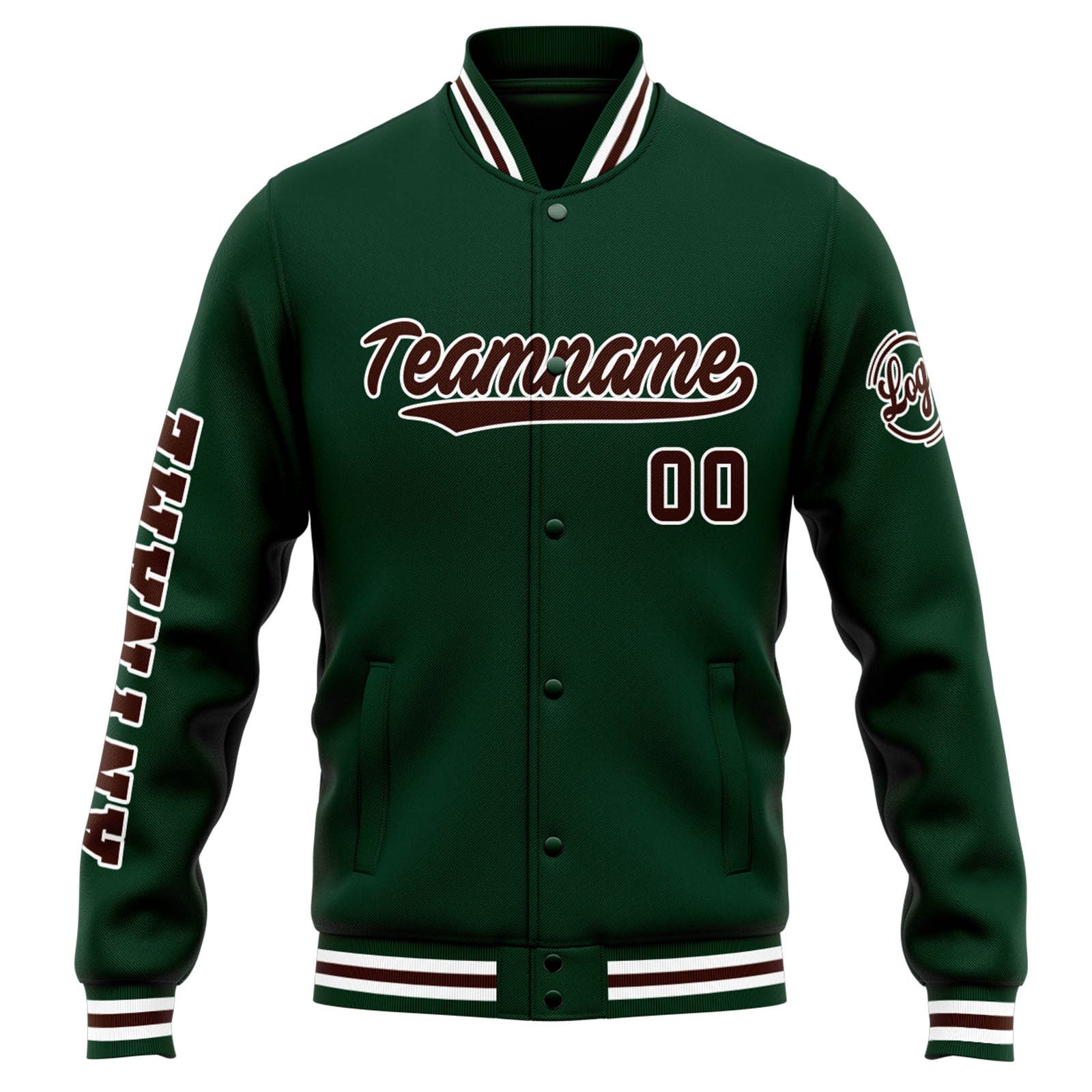 Custom Green Brown Varsity Jacket for Men Women and Youth with Personalized Letterman Jacket 