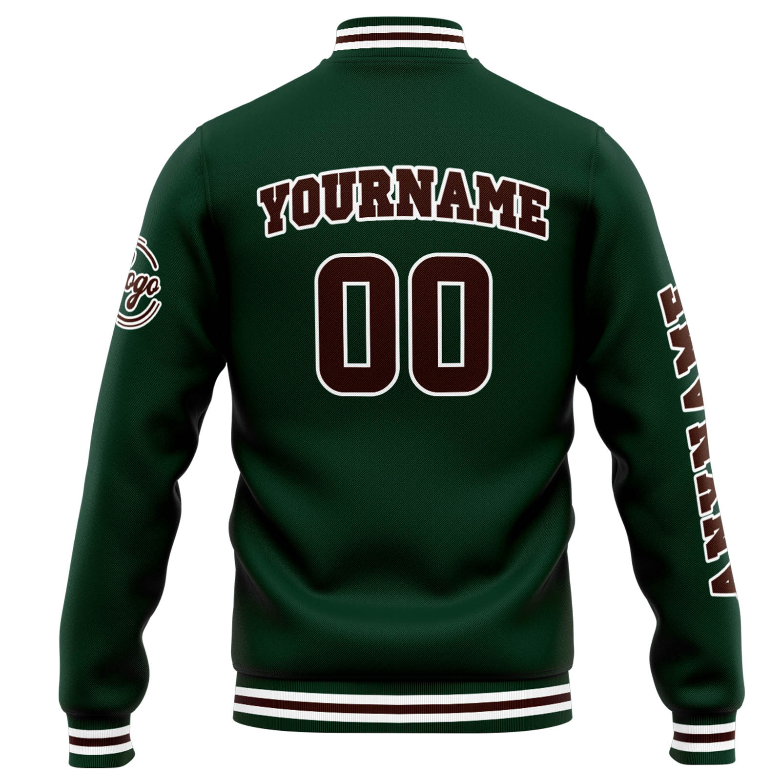 Custom Green Brown Varsity Jacket for Men Women and Youth with Personalized Letterman Jacket 