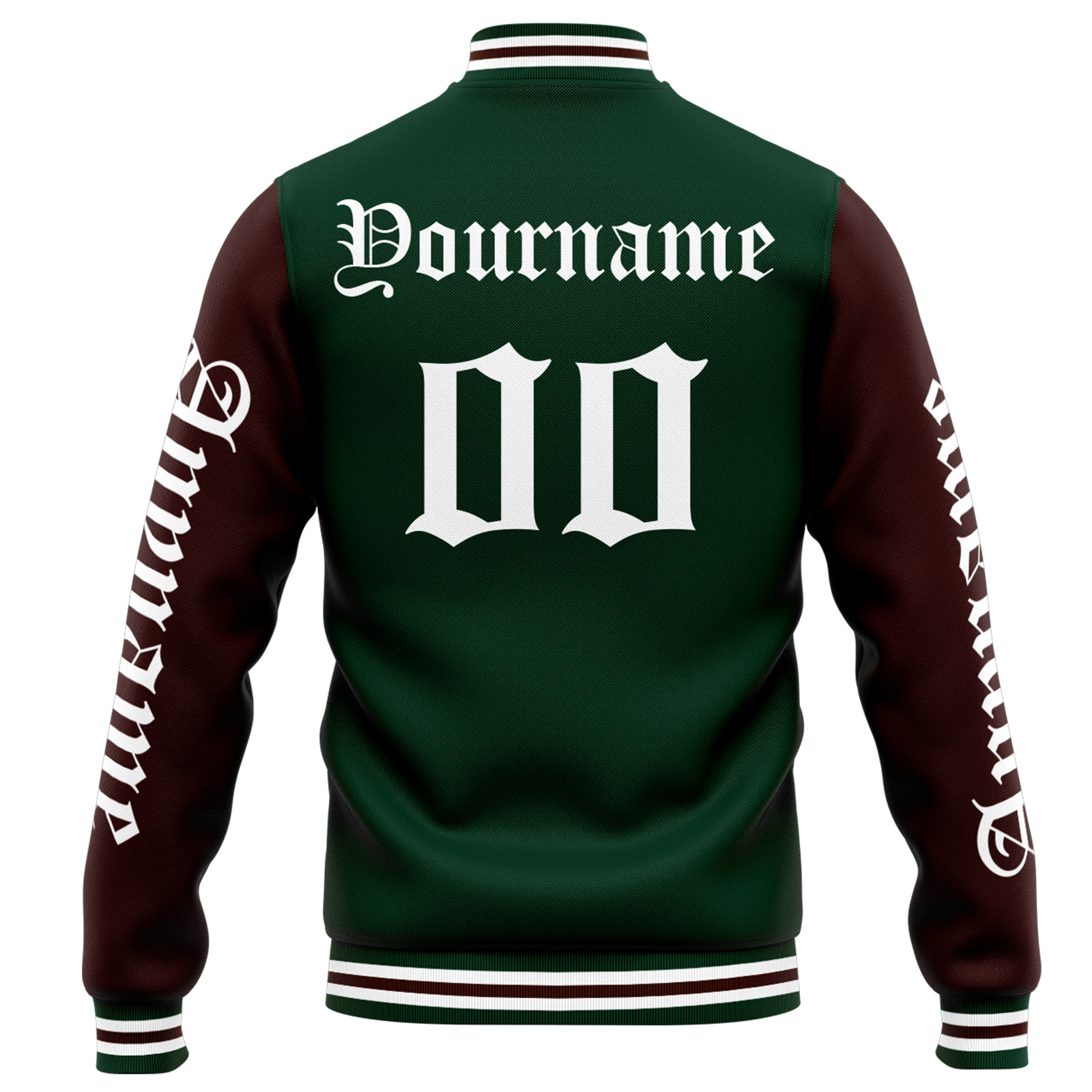 Custom Green Brown Varsity Jacket for Men Women and Youth with Personalized Letterman Jacket 