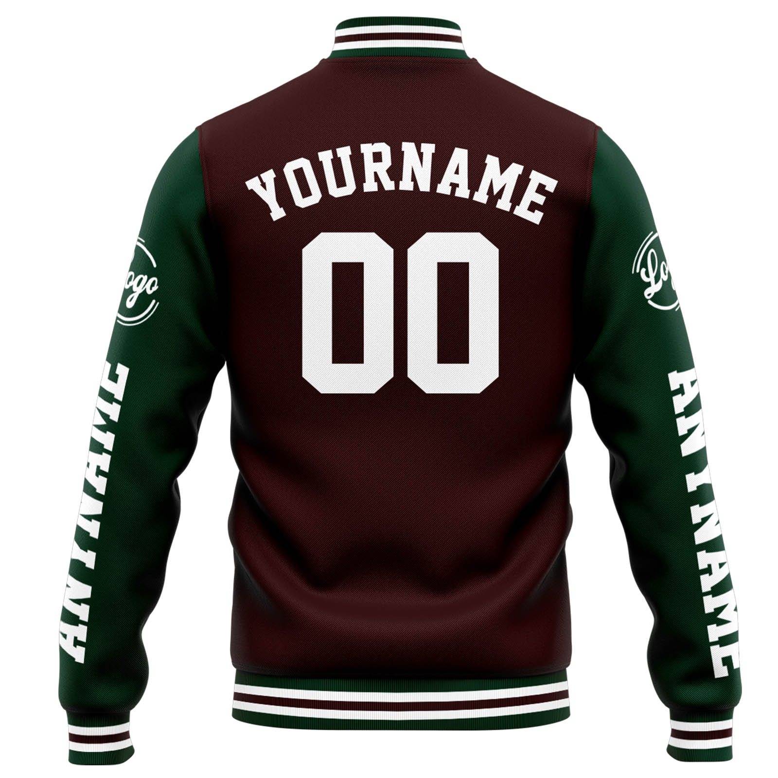 Custom Brown Green Varsity Jacket for Men Women and Youth with Personalized Letterman Jacket 