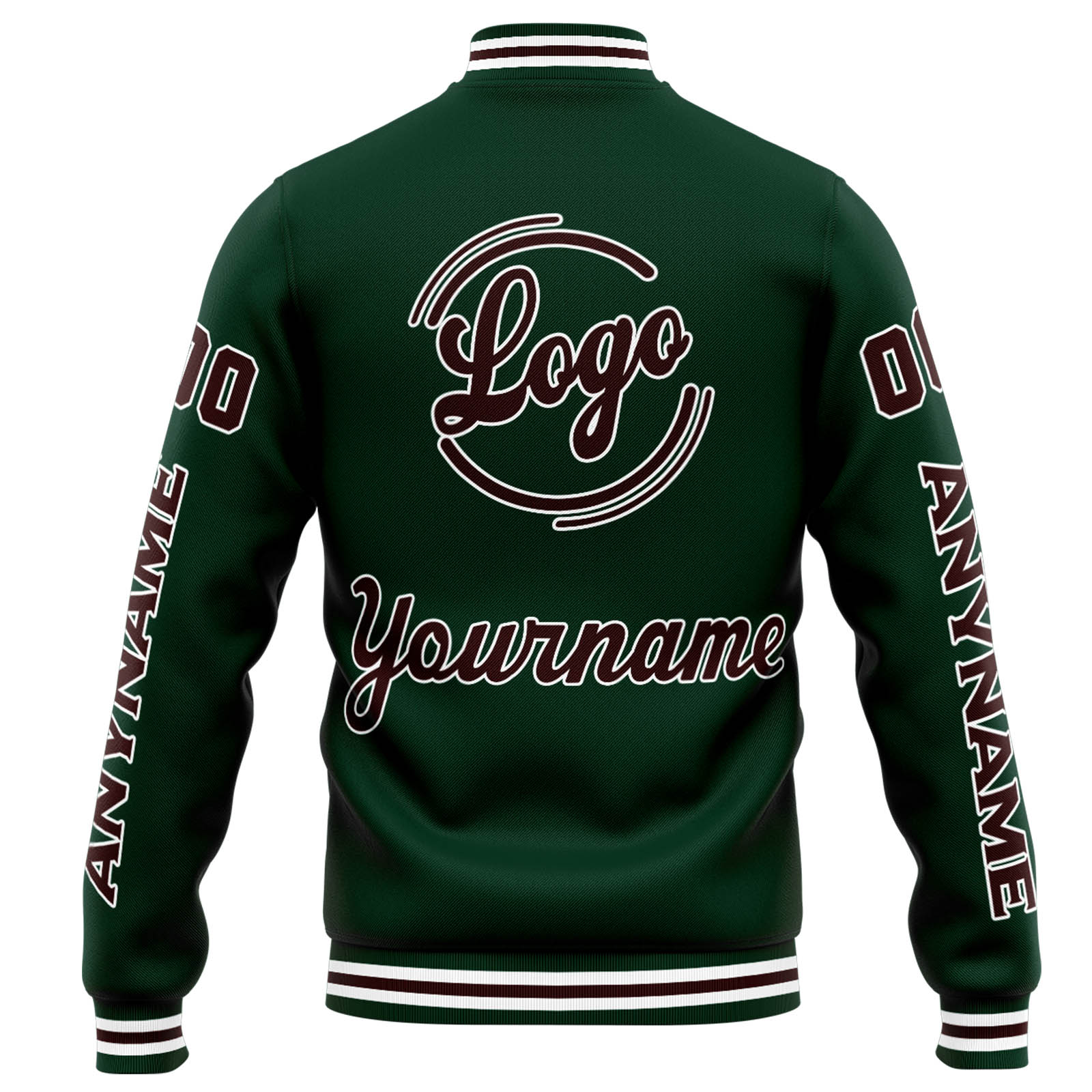 Custom Green Brown Varsity Jacket for Men Women and Youth with Personalized Letterman Jacket 