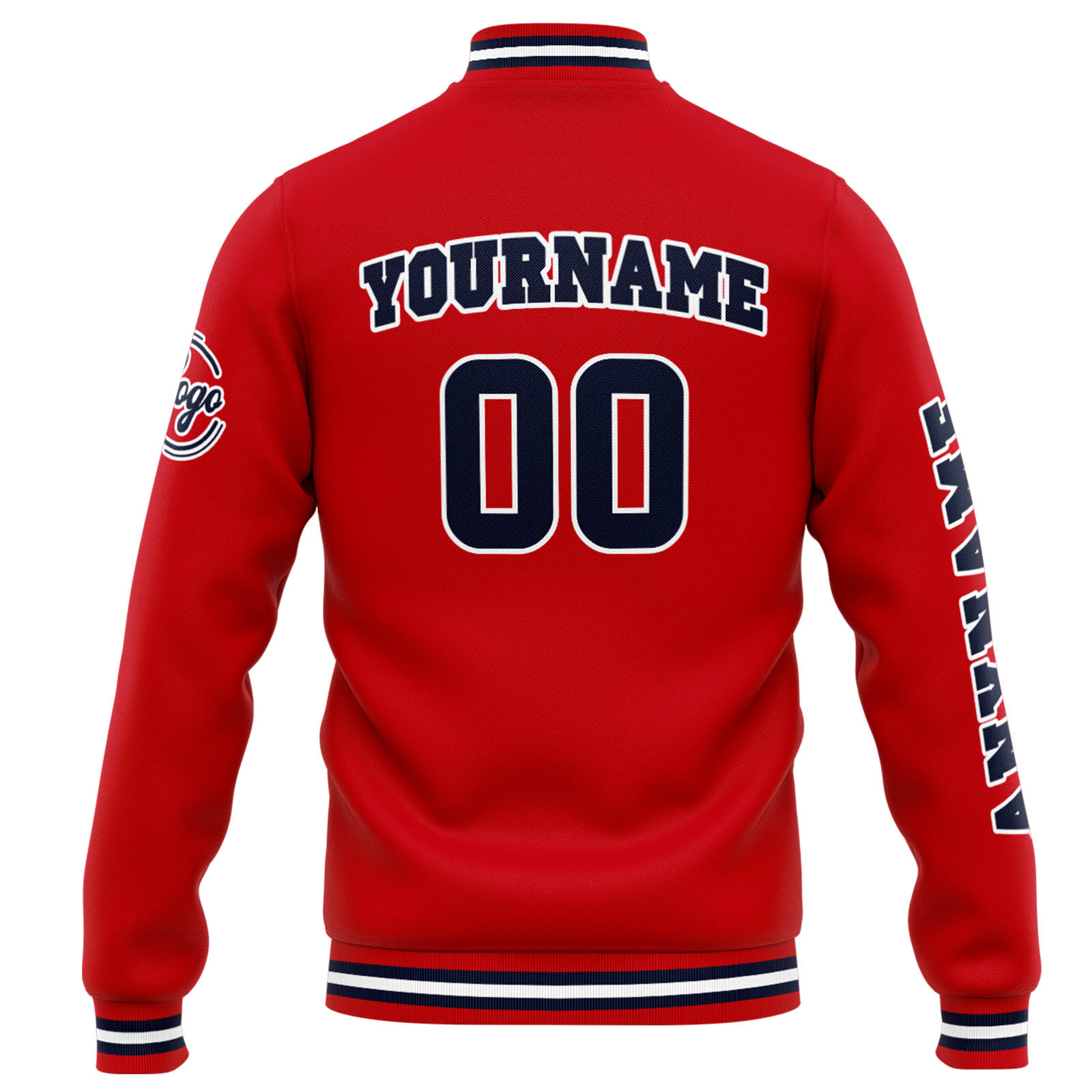 Custom Red Navy Varsity Jacket for Men Women and Youth with Personalized Letterman Jacket 