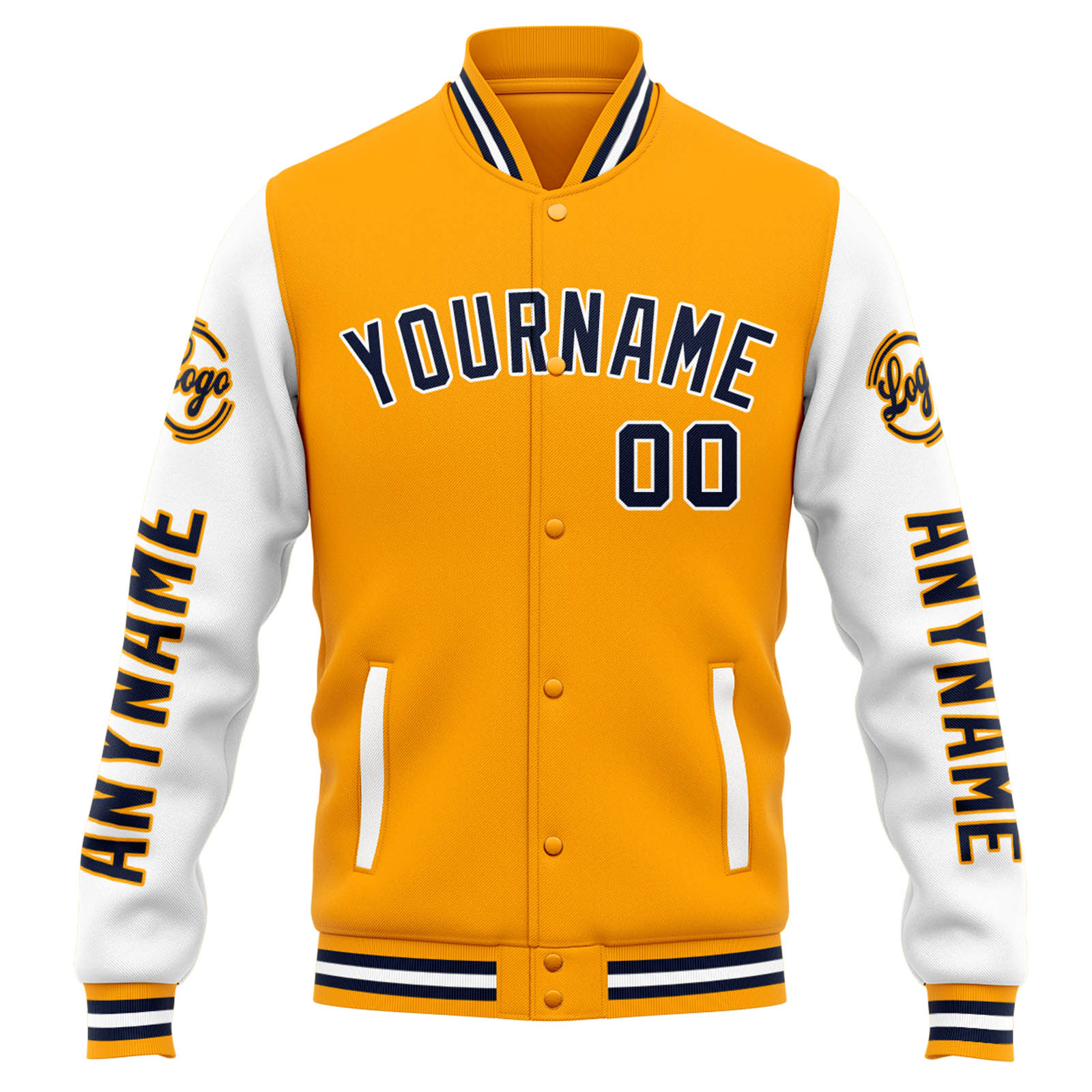 Custom Orange White Varsity Jacket for Men Women and Youth with Personalized Letterman Jacket 