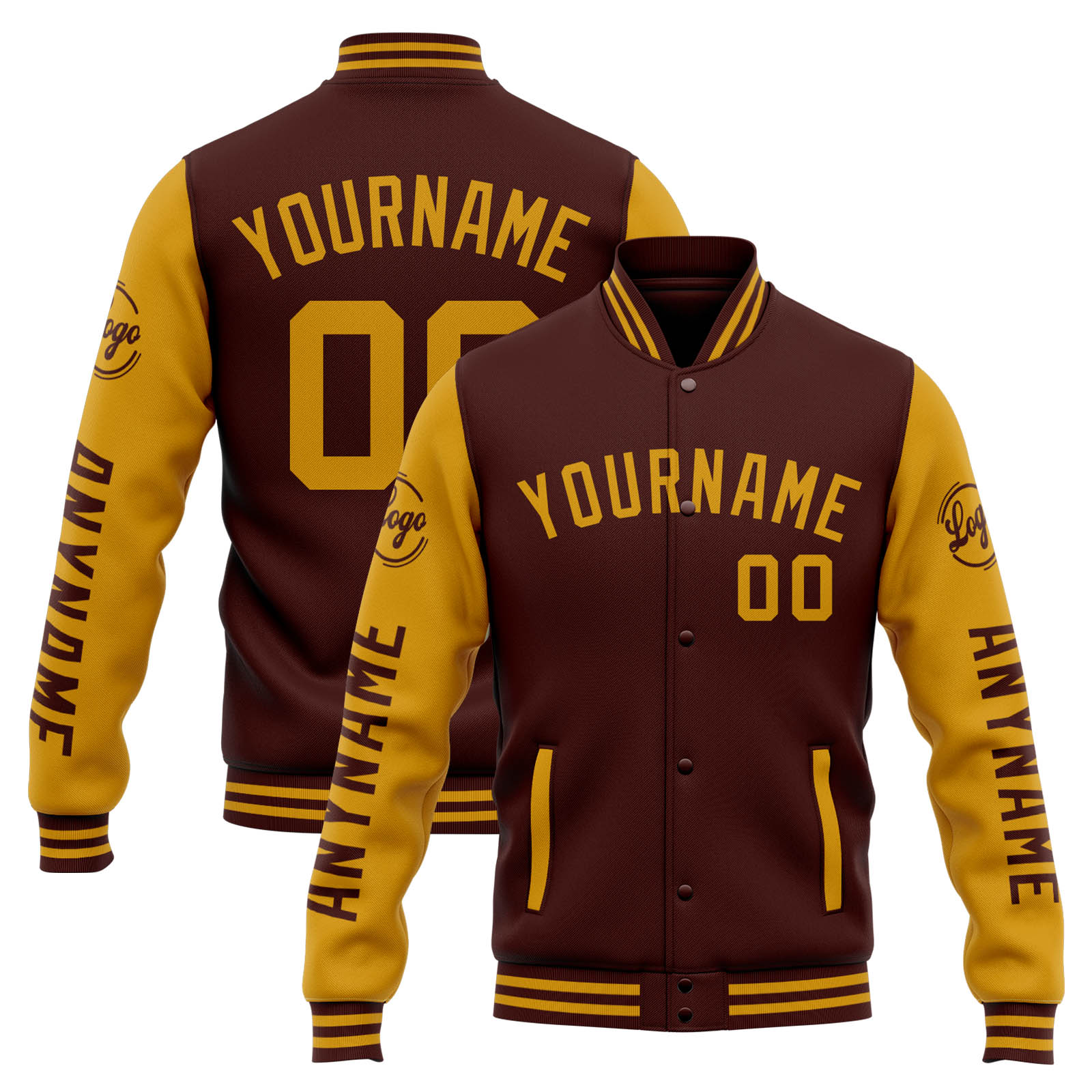 Custom Burgundy Gold Varsity Jacket for Men Women and Youth with Personalized Letterman Jacket 