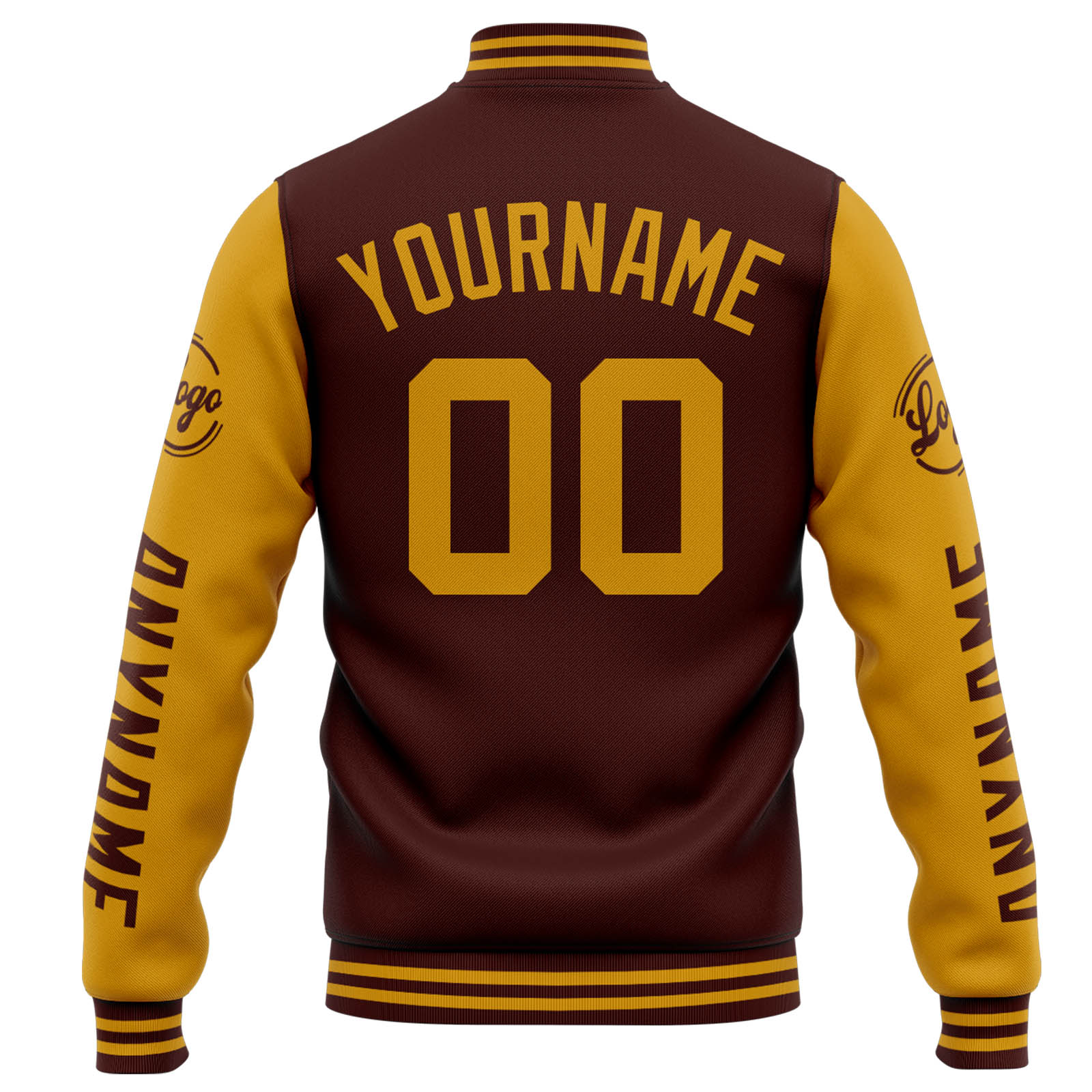 Custom Burgundy Gold Varsity Jacket for Men Women and Youth with Personalized Letterman Jacket 