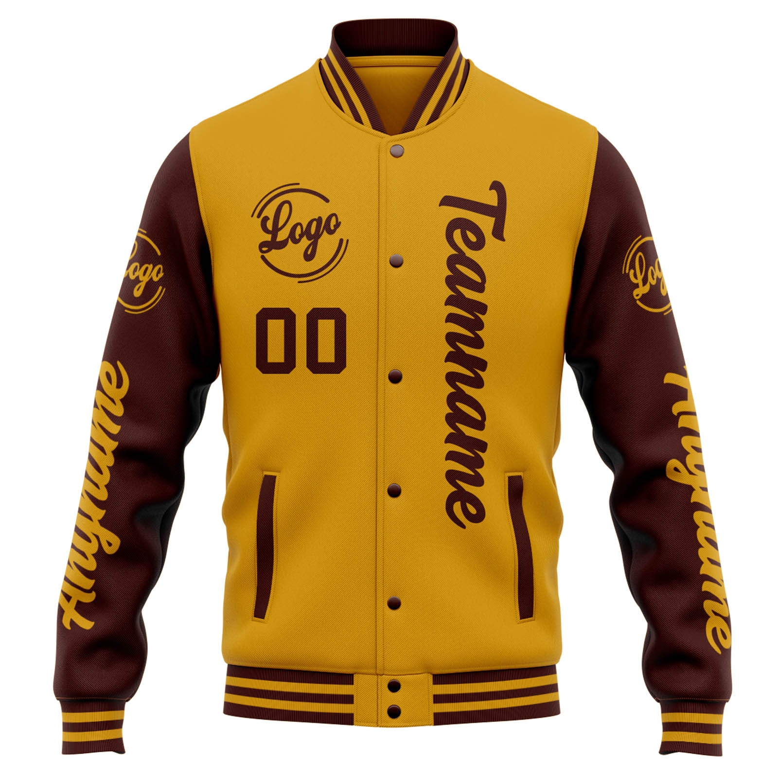 Custom Gold Burgundy Varsity Jacket for Men Women and Youth with Personalized Letterman Jacket 